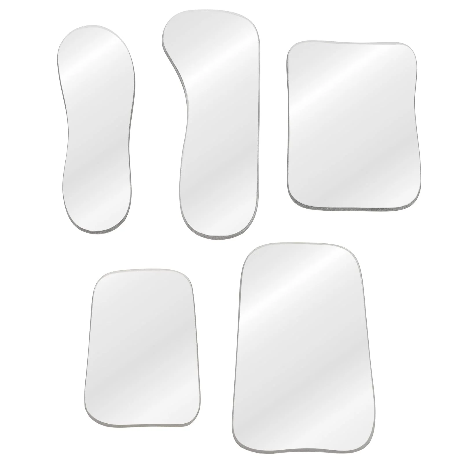 Pack of 5 Dental Mirrors, Mouth Mirrors, Dentist Mirrors, Orthodontic Inspection Mirror, Irregular Double-Sided Mirror, Dental Care Set for Clinical Dentists Dentist Mirror