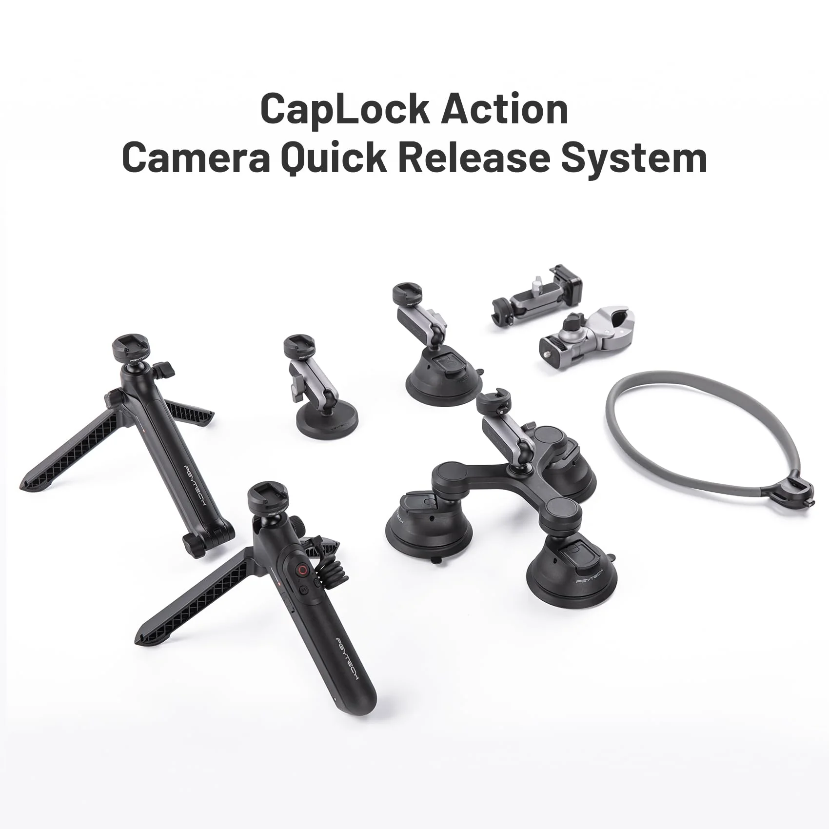 PGYTECH CapLock MantisPod Power, Battery Handle Mount for Gopro, 5000mAh Power Stick for Gopro 12/11/10, Charging Selfie Vlog Attachment Tripod Monopod with CapLock Action Camera and 1/4" Adapter - Image 9