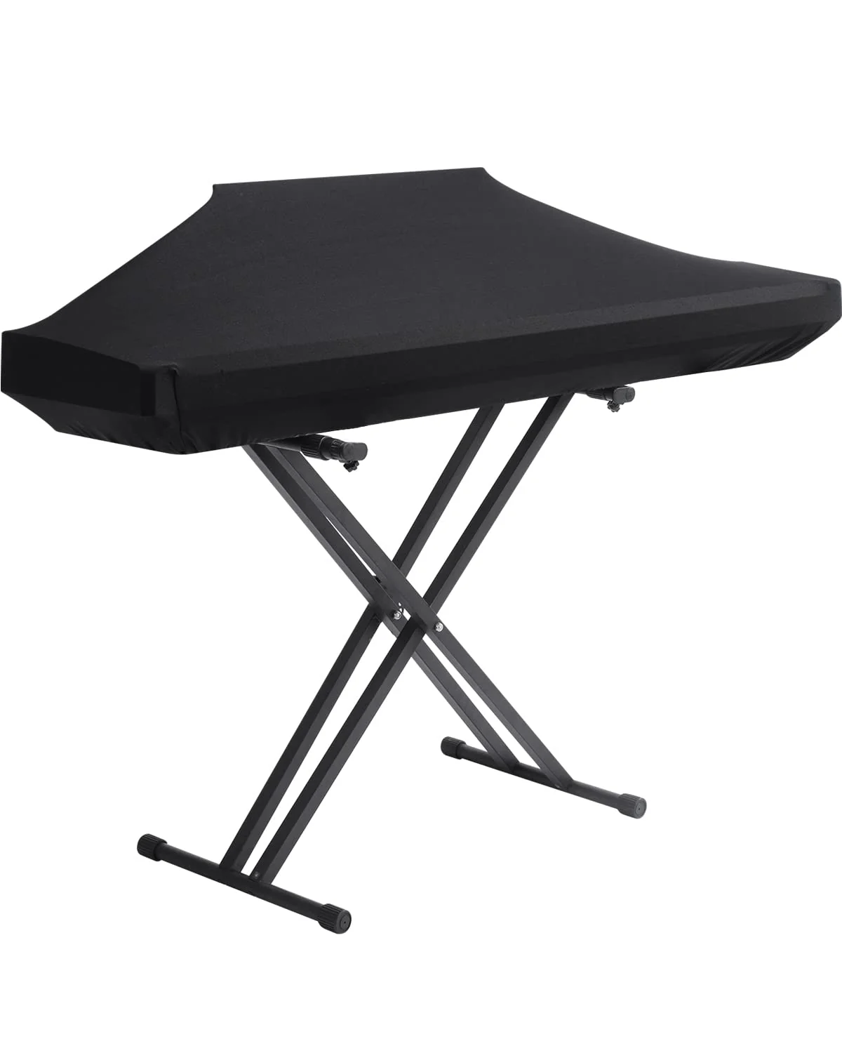 Piano Keyboard Dust Cover - 88 Keys Stretchy Adjustable Electric Piano Music Keyboard Cover for Durable Elastic & Cord Lock, Full Cover Elastic Music keyboard Protector Covers Black