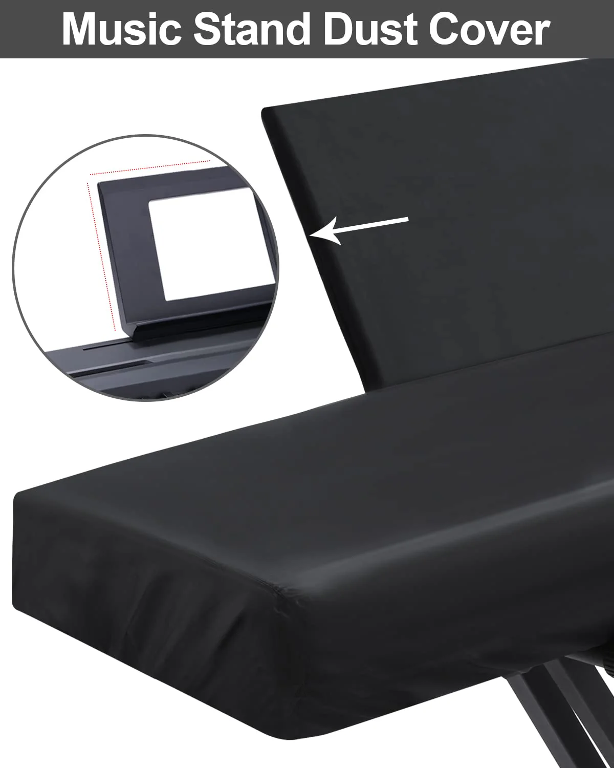 Piano Keyboard Dust Cover, Water Proof Stretchy Electric Piano Keyboard Covers for Digital Electric Pianos, Full Cover Elastic Lock Music keyboard Protector Cover (88 - Keys, Black) 88 - Keys - Image 8