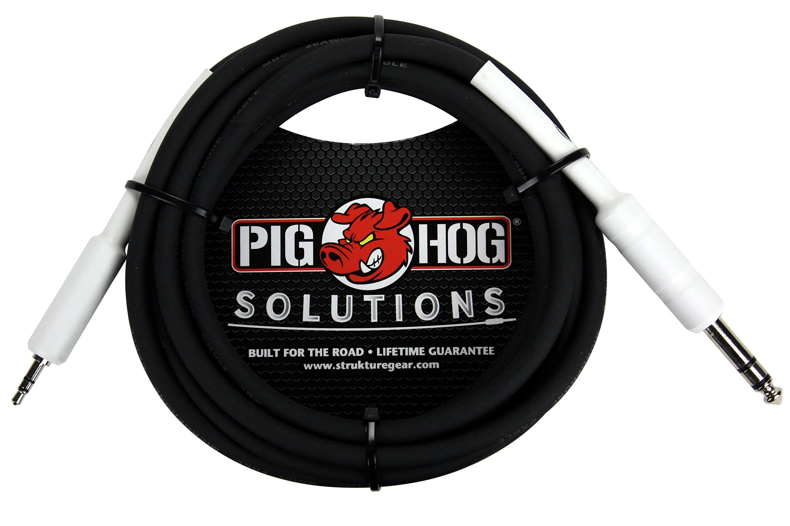 Pig Hog PX48J10 1/4" TRS to 3.5mm Mini Instrument Cable, 10 Feet