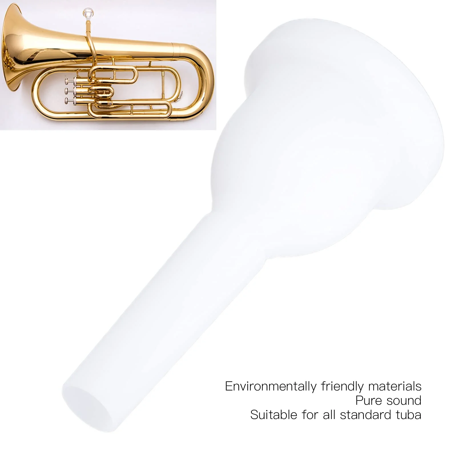 Plastic Tuba Mouthpiece, ABS Accessories Tuba Mouthpieces for Wind Instrument - Image 4