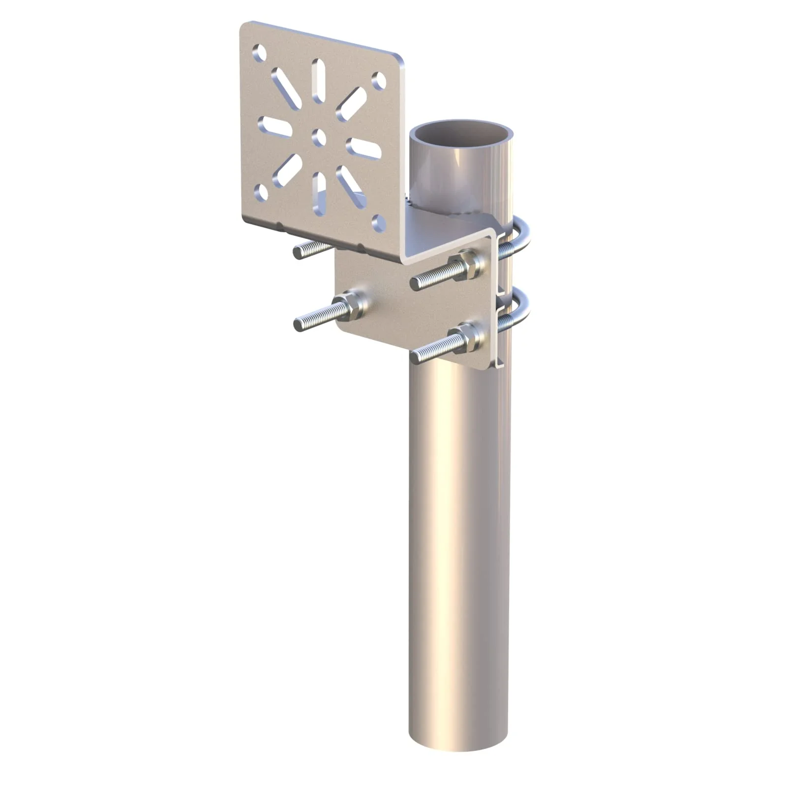 Pole Mount Bracket Anti Vibration Antenna Mount Hardware Accessories [ Without The Pole ] for Outside Home Antenna Pole Holder Antenna Pole Mount Kits N Bracket - Image 5