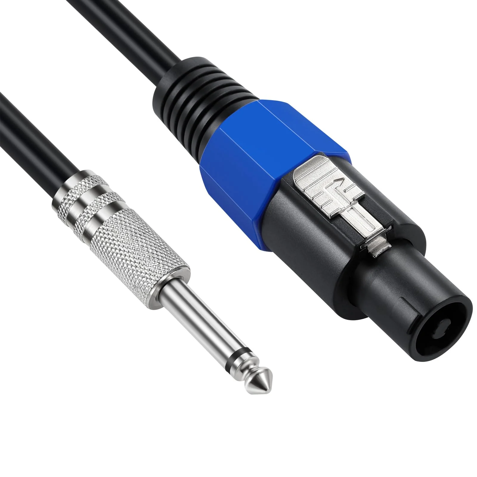 Professional 12 Gauge Male to 1/4'' Male Audio Cord, Speakon to 1/4'' Speaker Cable DJ Speaker Cable with Twist Lock Connection Extension Wiring(6FT/1 Pack)