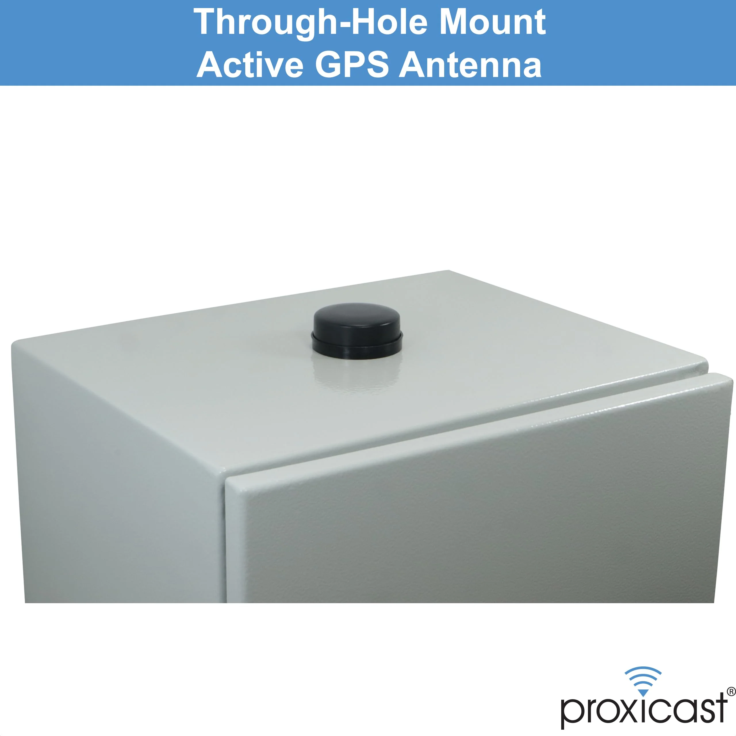 Proxicast Active/Passive GPS Antenna SMA - Through Hole Screw Mount Puck Antenna with Straight SMA Male Connector on 6 ft Coax Lead - 28 dB LNA (ANT-190-020) 6 ft lead - SMA Male - Image 2