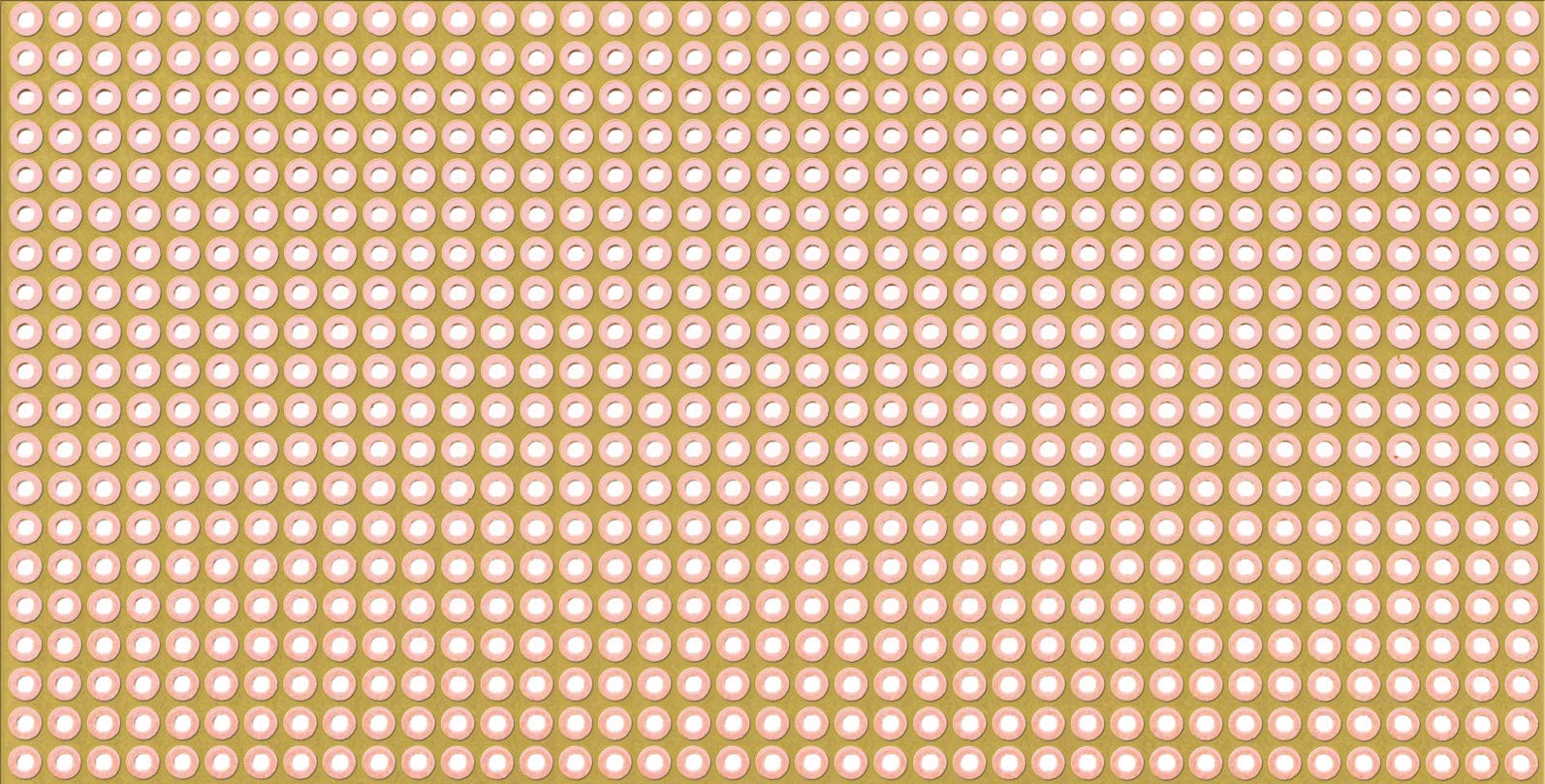 Rademacher 811-1 Perforated Grid Plate (Pack of 25) Hard Paper 50 x 100 mm, Pitch 2.54 mm, 39 Rows of Holes, Copper Coating on One Side 35 µm, Board 1.6 mm