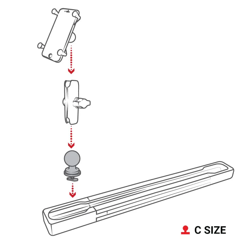 RAM MOUNTS Track Ball with T-Bolt Attachment RAP-354U-TRA1 with C Size 1.5" Ball - Image 6