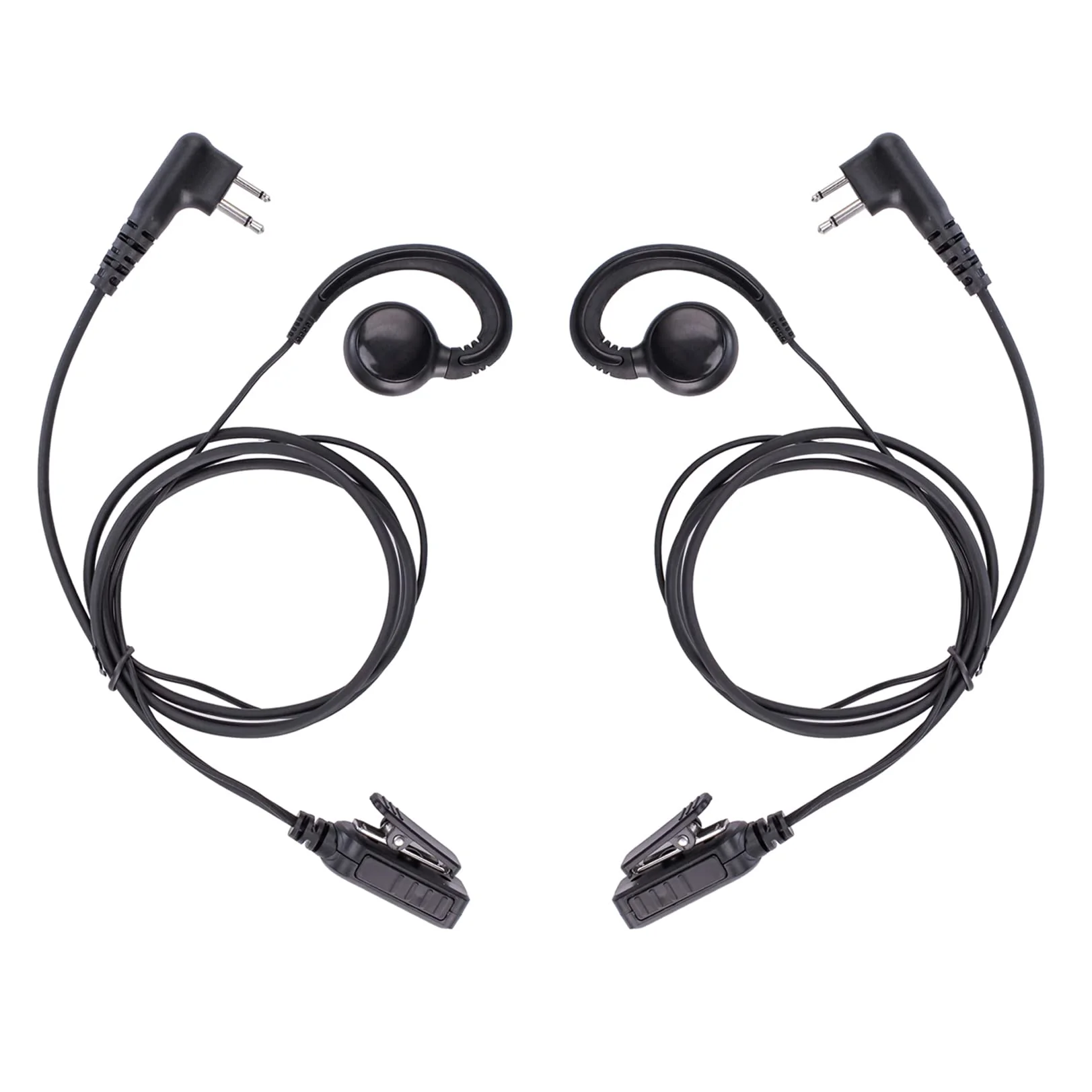 RDM2070D CLS1110 CLS1410 Single-Wire Walkie Talkie Earpiece Compatible for Motorola CP200 GP2000 XU1100 PRO1150 MU12 Radio with PTT Mic Headset C-Shaped 2 Pack C-shape 2 PCS