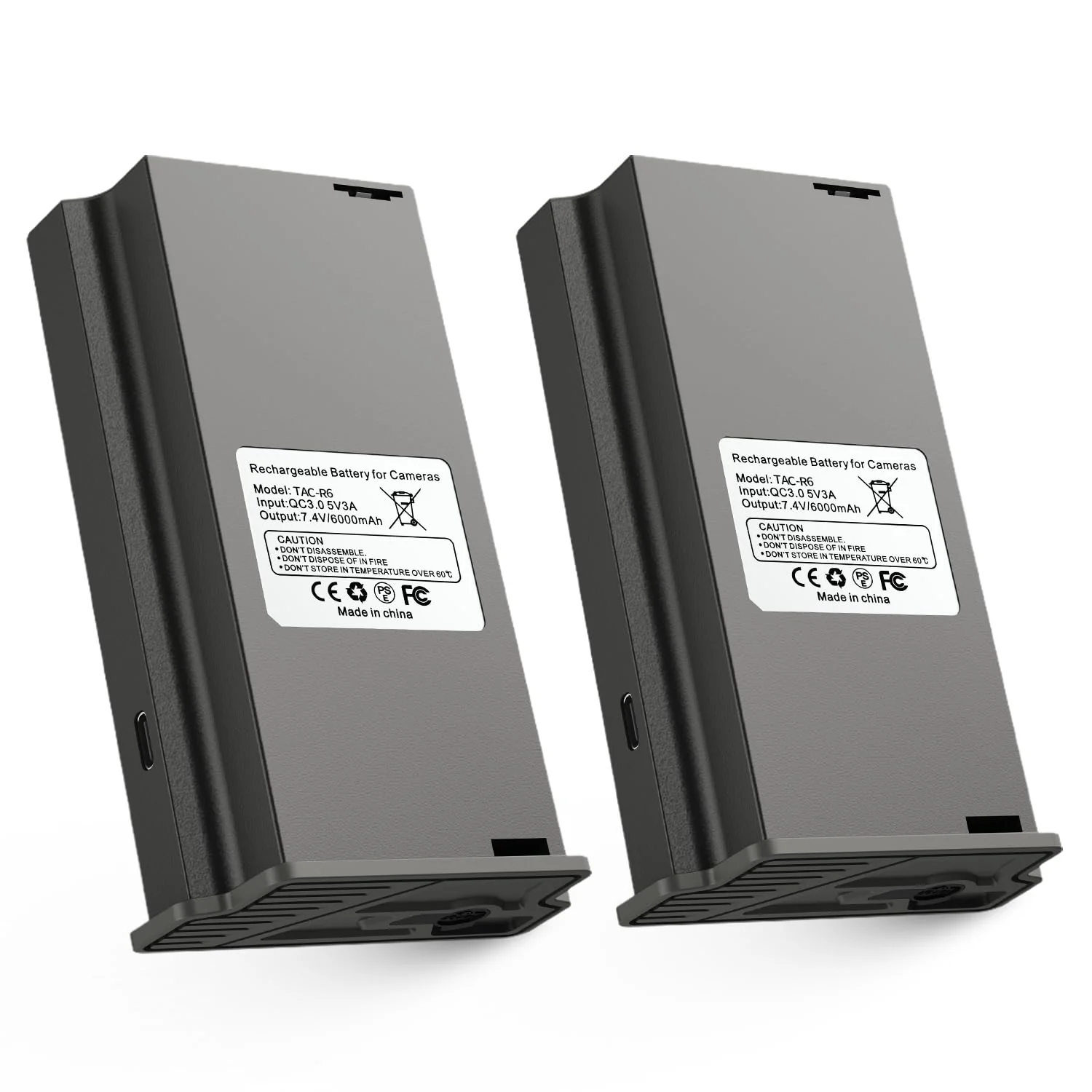 Rechargeable Lipo Lithium Battery Pack Trail Camera Battery Compatible with Reveal Hunting Camera X, X Pro, Pro 3.0, X Gen 2.0 3.0, XB, SK (Pack of 2, 6000mAh) Pack of 2