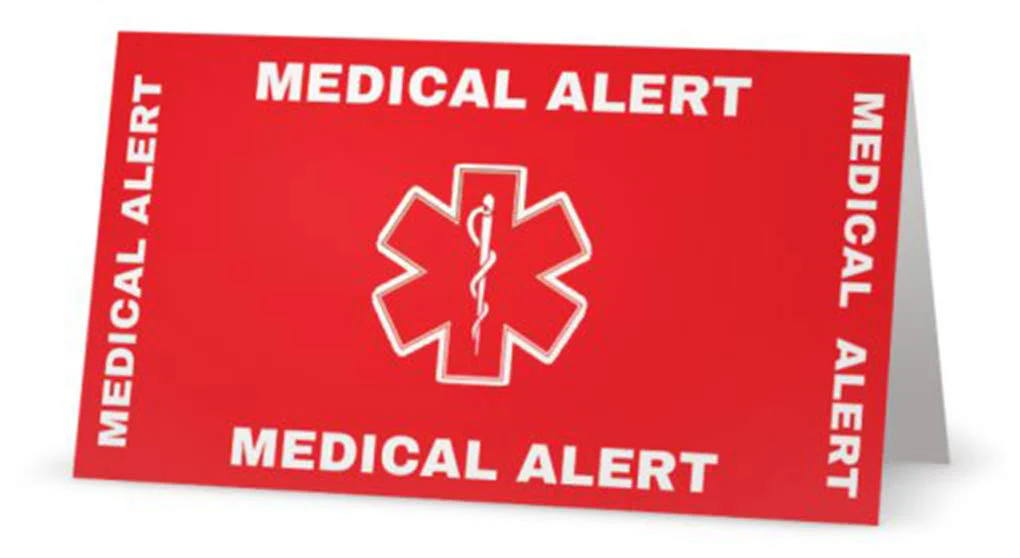 Red Medical Condition and Emergency Contact ID Wallet Card Folding, Medical Alert Card (5 Pack) 5 - Image 2