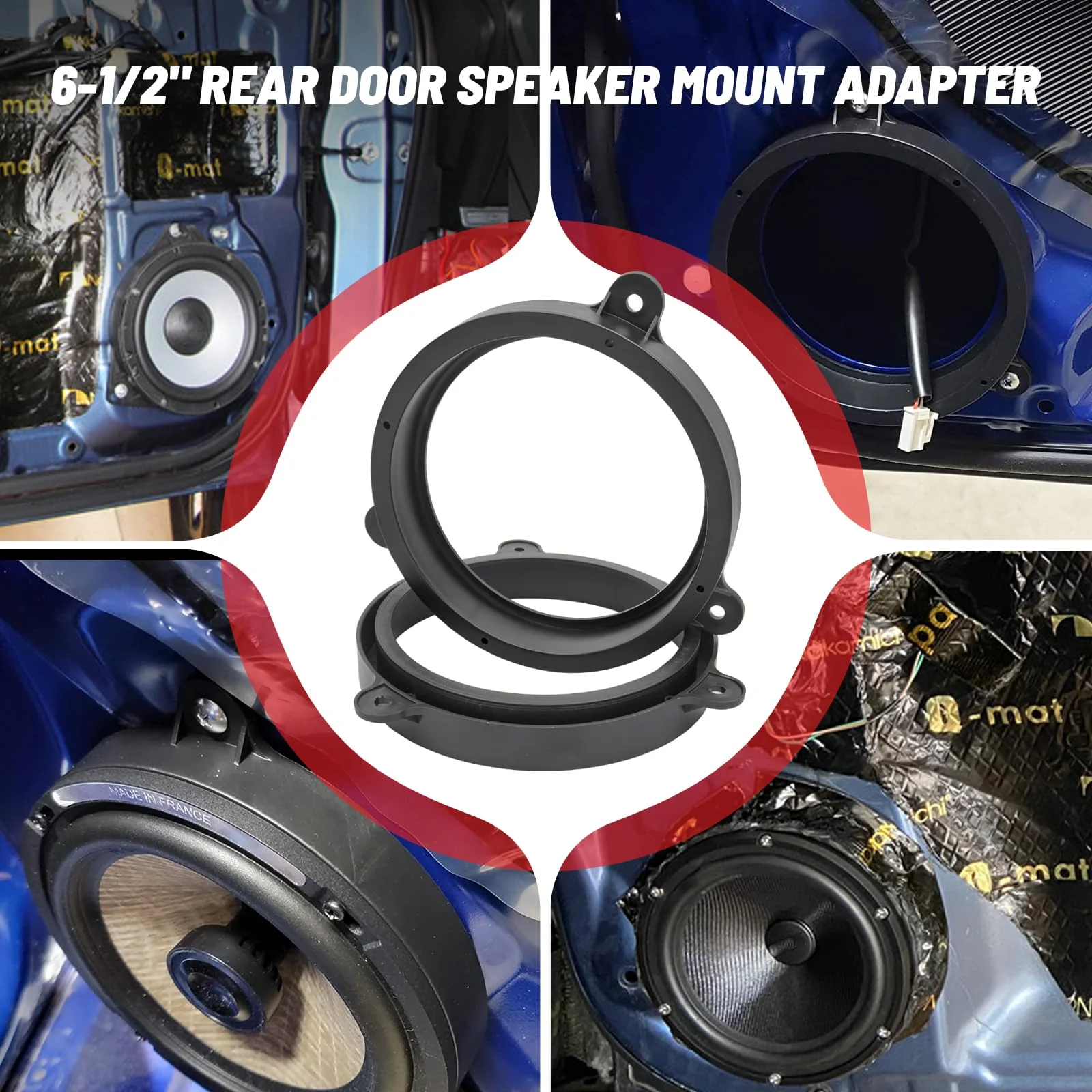 RED WOLF 6.5 Inch Rear Door Speaker Adapter W/Speaker Harness for 2009-2011 Subaru Forester Outback Impreza Install Aftermarket 6 1/2” Rear Door Speaker Audio Spacer Ring Bracket Wiring Connector - Image 7