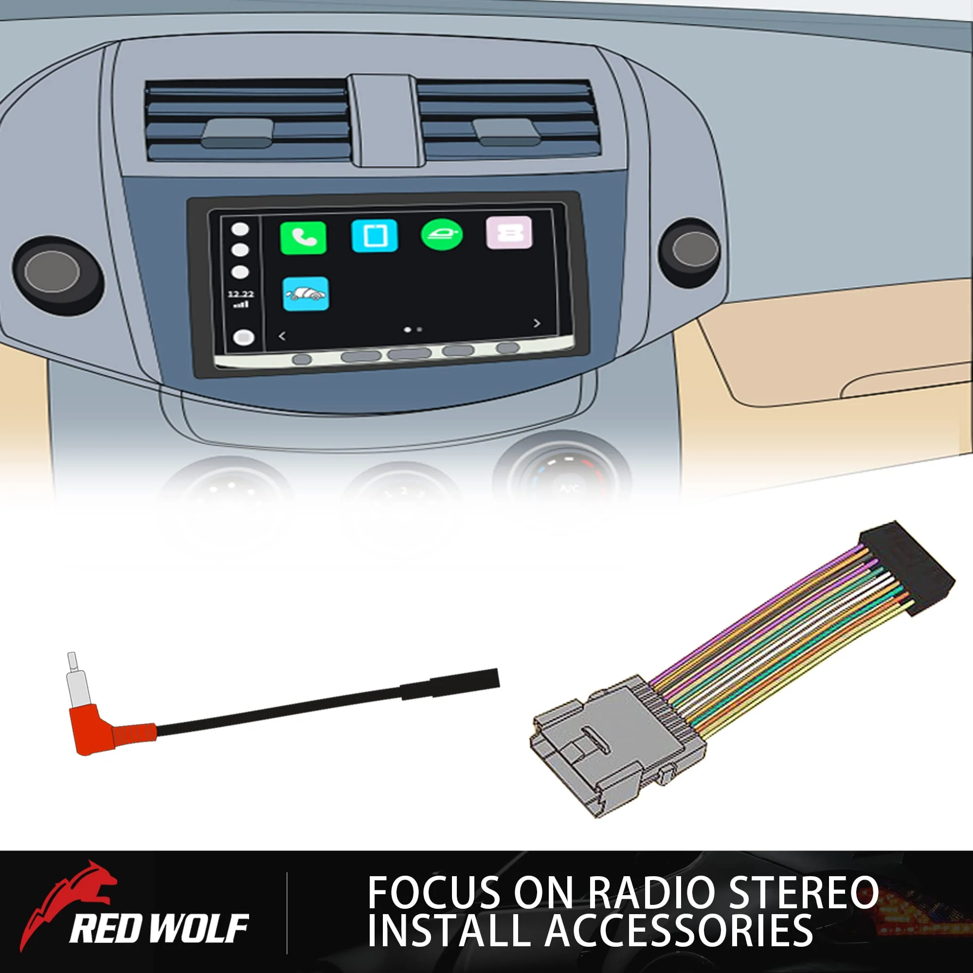 RED WOLF Car Stereo Wiring Harness for 1999-2002 GMC Sierra Chevy Suburban Tahoe Aftermarket Head Unit Install Wire Cable Adapter Plug - Image 7