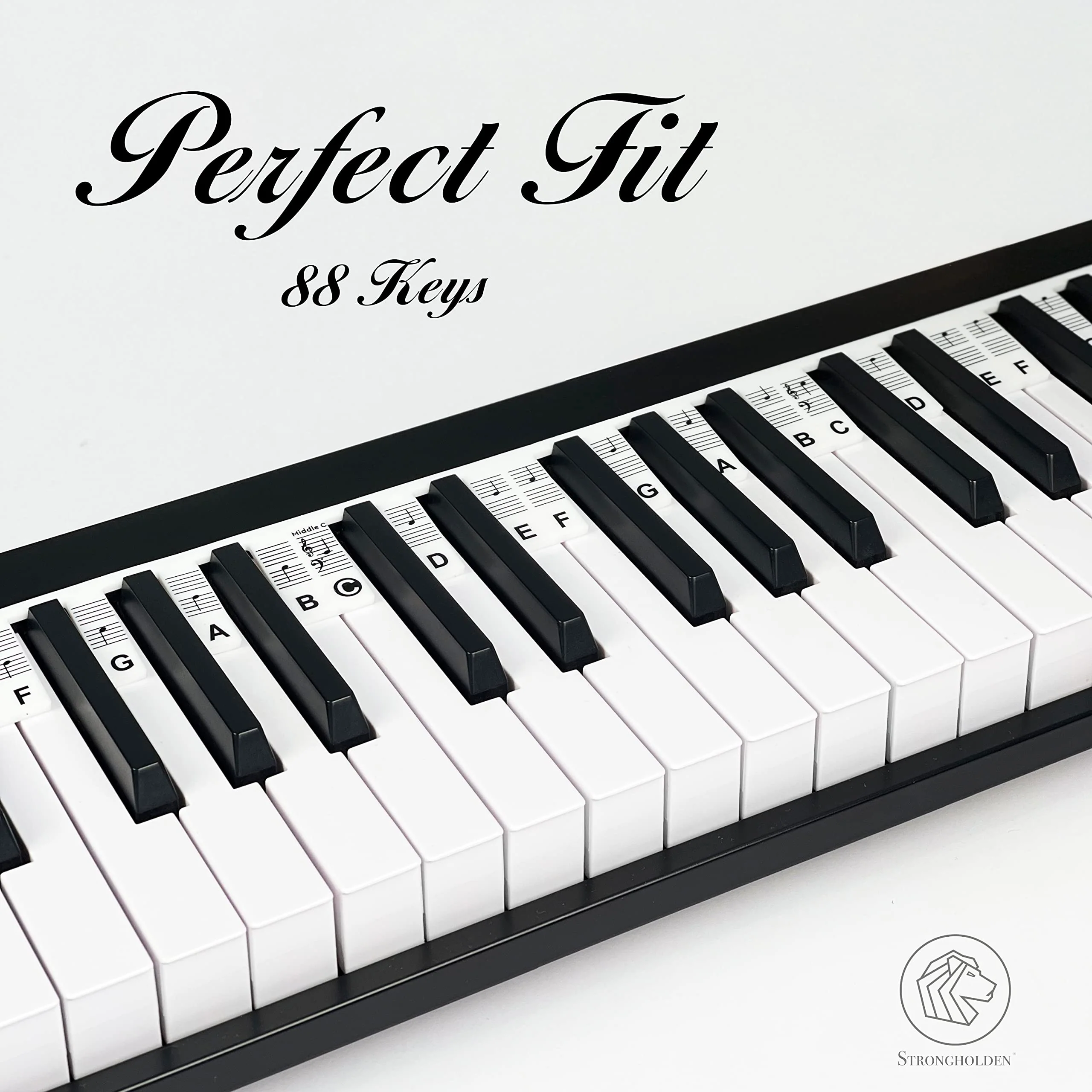 Removable Piano Keyboard Note Labels for Learning, Piano Notes Guide & Piano Keys Guide - 88-Key Full Size, Say Goodbye to Piano Key Stickers & Piano Keyboard Stickers (Classic Black) Classic Black - Image 4
