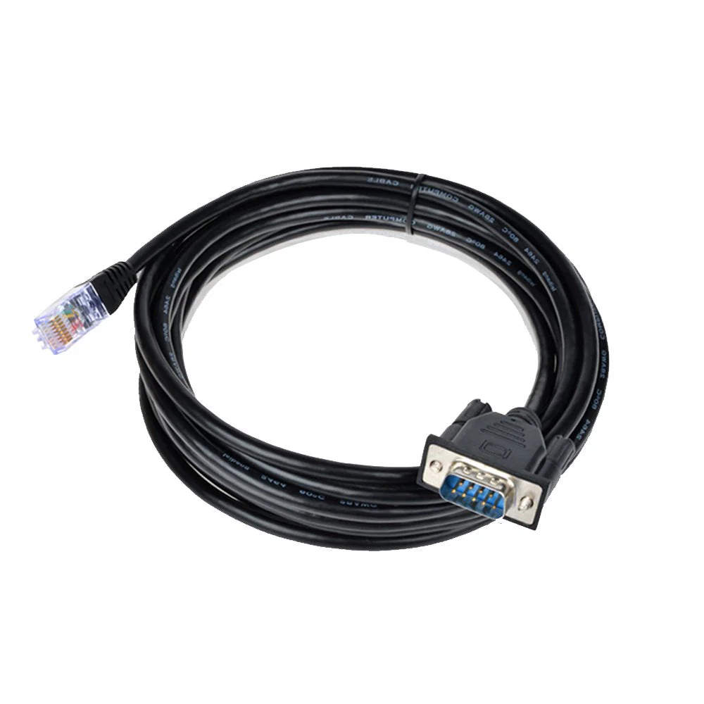 RJ45 to RS232, DB9 9-Pin Serial Port Male to RJ45 Female Cat5 Ethernet LAN Console 3.3Ft - Image 2