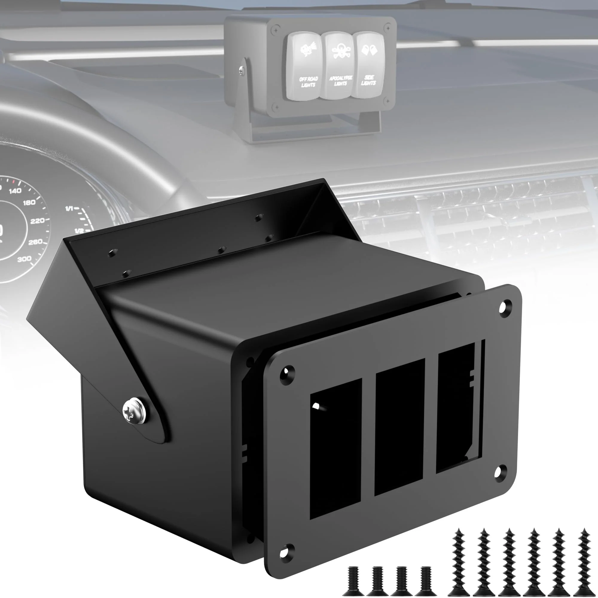 Rocker/Toggle Switch Box - 3 Gang Switches Installation housing for Pickup Truck Car UTV Off Road Marine… Small-3 Gang