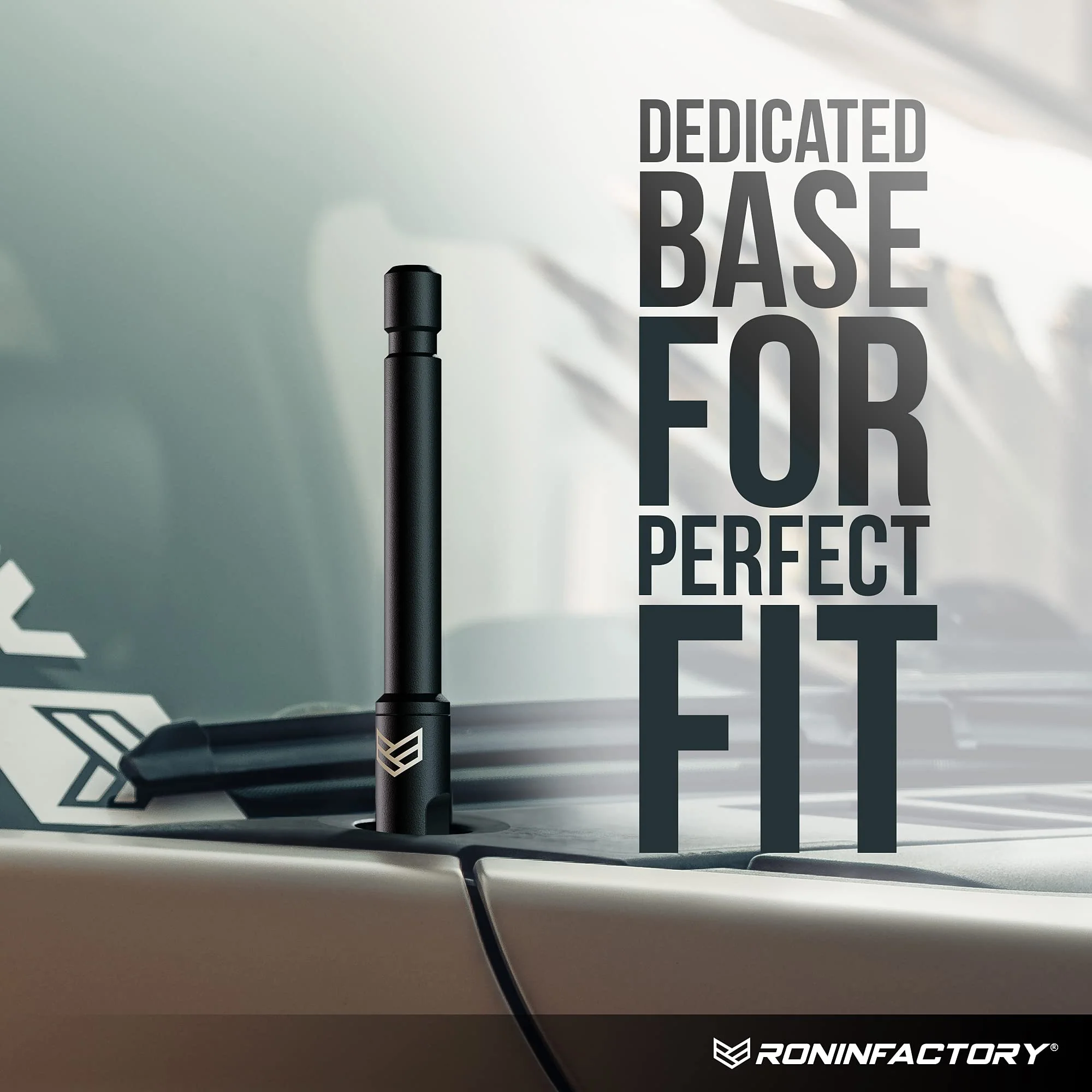 RONIN FACTORY Truck Antenna for Chevy Silverado & GMC Sierra Accessories (2014+) Anti Theft - Carwash Safe Short Replacement Antenna (5 Inch Flexible) 5 Inch TuffLock - 2014+ Chevy/GMC - Image 2