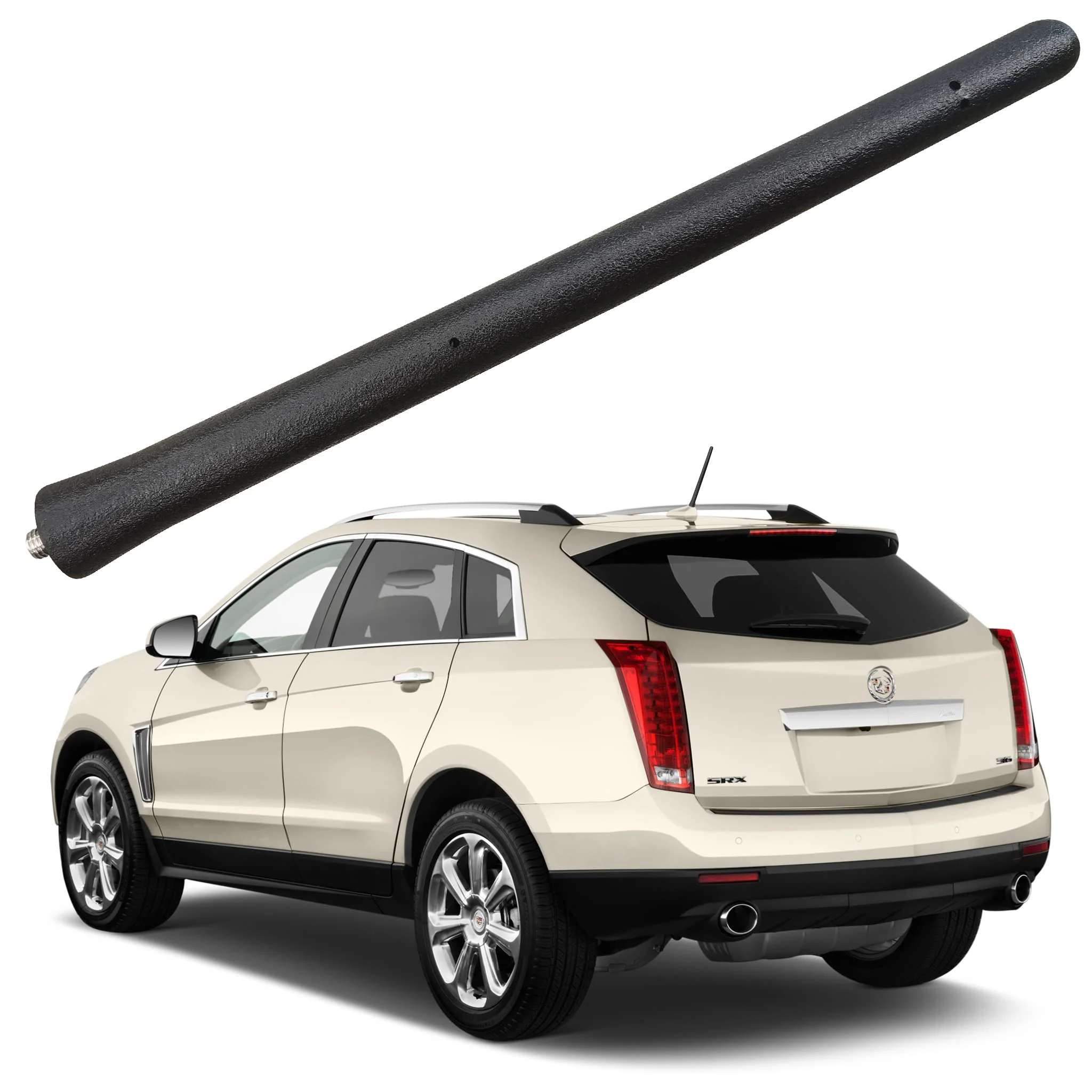 Rubber Antenna for Cadillac SRX (2010-2016), Cadillac SRX Antenna - Car Wash Proof, 6 3/4 Inch Internal Copper Coil Antenna Mast Replacement