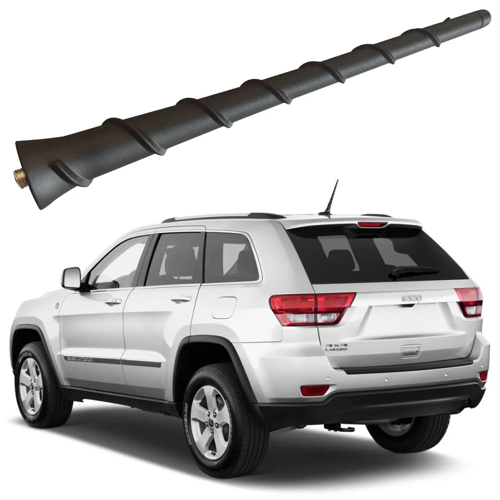 Rubber Antenna for Jeep Grand Cherokee (2011-2013), Jeep Grand Cherokee Antenna - Car Wash Proof, 8 Inch Internal Copper Coil Antenna Mast Replacement