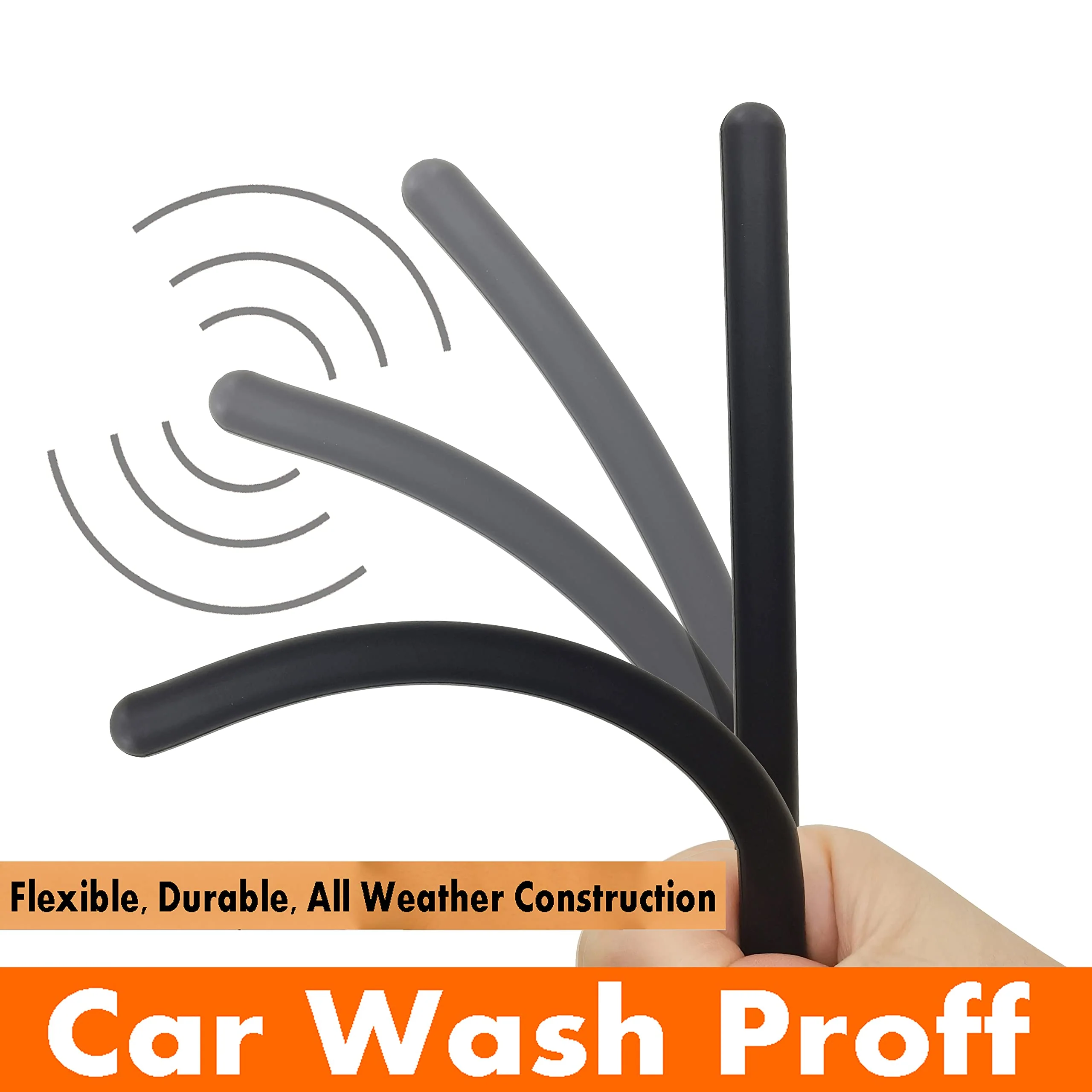Rubber Antenna for Nissan Versa (2012-2019), Nissan Versa Antenna - 7 Inch Car Wash Proof, Internal Copper Coil Antenna Mast Replacement - Image 3