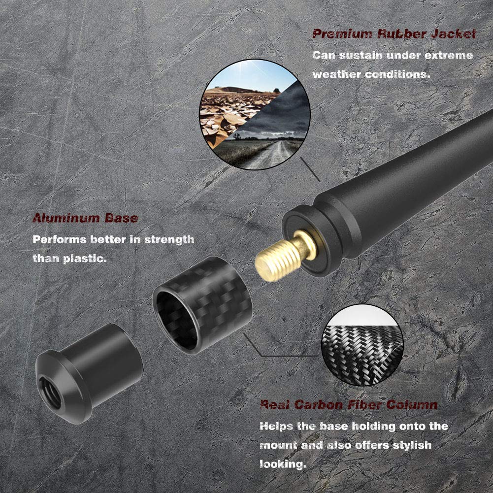 RYDONAIR Short Antenna Compatible with Chevy Silverado & GMC Sierra Trucks All Model Years, Internal Copper Coil for Enhanced Reception, Car Wash Proof, 7 inches Rubber Antenna Replacement Chevy Silverado & GMC Sierra/Denali all years model - Image 4