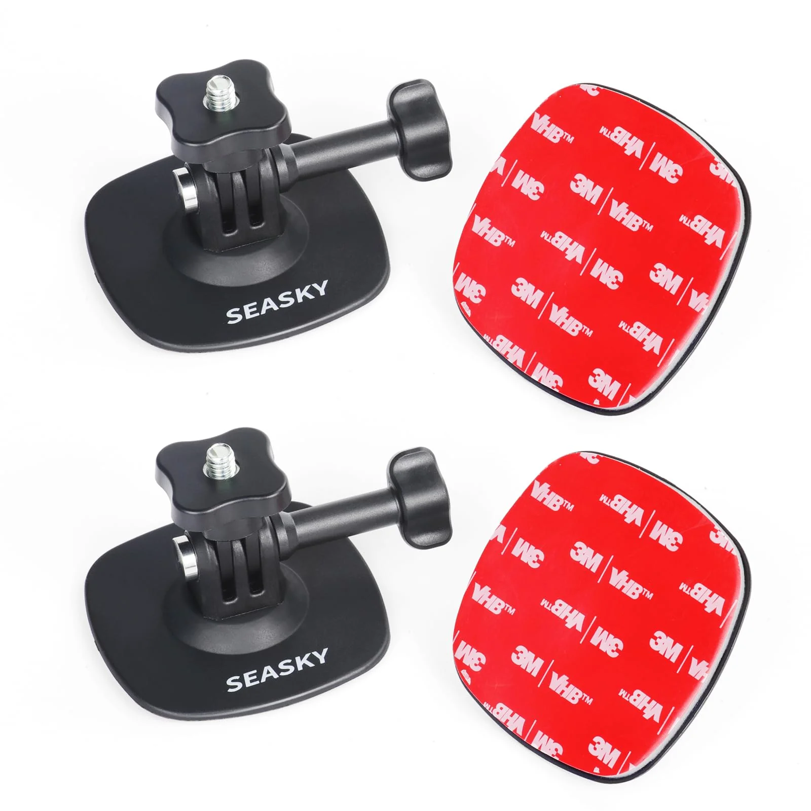 SEASKY [2Pack] A1 Flexible Adhesive Mount Kit Helmet Base for insta360 X4 X3 X2 One X RS for GoPro Max 360 Panoramic Camera Hero 12/11/10/9/8 Sports Camera Accessories for Any flat Curved surfaces