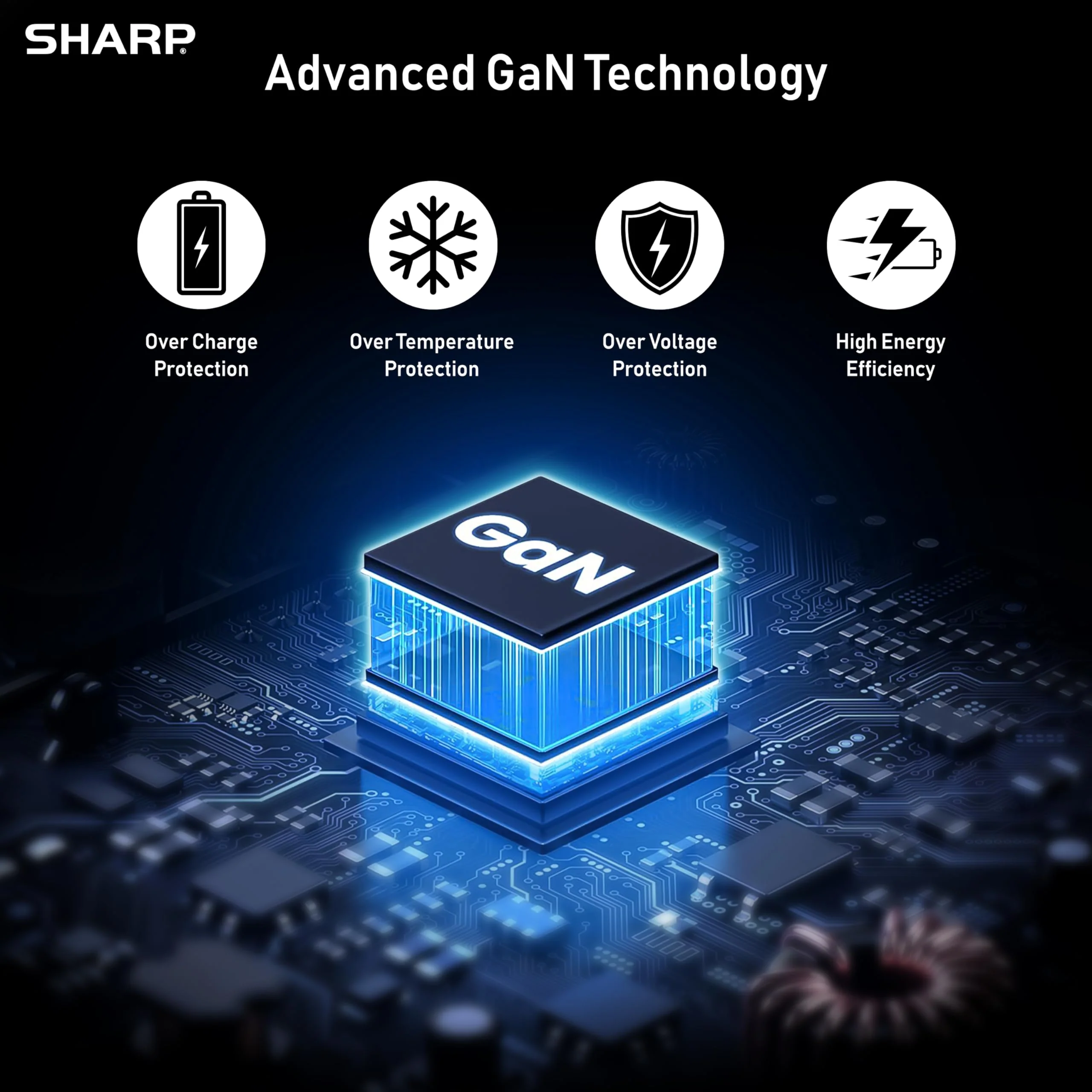 Sharp USB C Charger, 45W, 2 Port (USB A+C) Compact Foldable GaN Fast Charge for iPhone 15/15 Plus/15 Pro/15 Pro Max/14, Galaxy, Pixel 4/3, iPad/iPad Mini - Black - Image 3