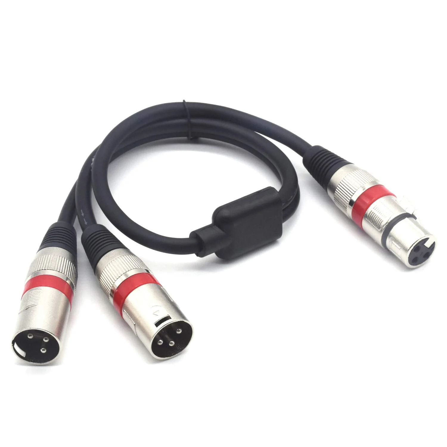 SiYear Balanced XLR Splitter Cable - XLR Female to Dual XLR Male 3 Pin Patch Y Cable Microphone Splitter Cord Audio Adapter (50CM-2PACK) XLRF-2XLRM(2PACK) - Image 2