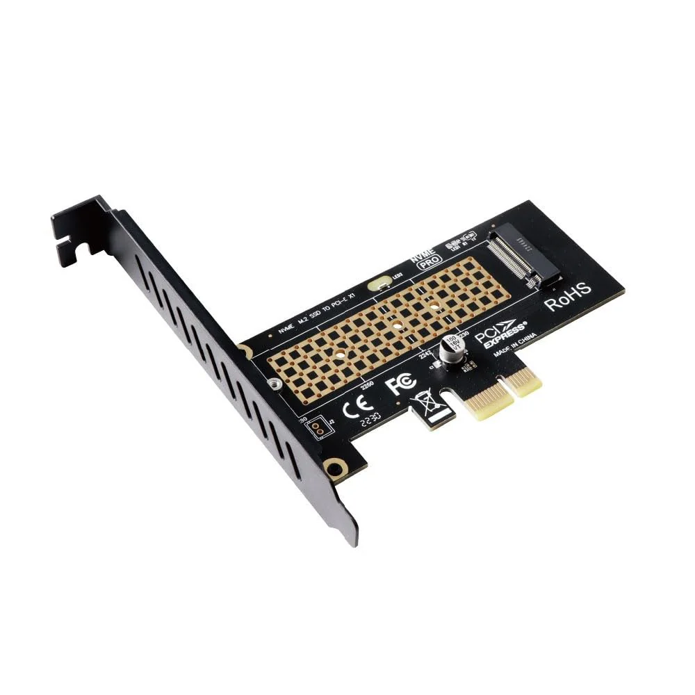 SK1 conversion card M.2 SSD NVME hard disk M.2 to PCI-E4.0X1X4X16 Expansion card supports the M.2 NVME PCI-e 4.0,3.0,2.0, 1.0, and supports the 2230/2242/2260/2280 SSD of the M.2 NVME protocol