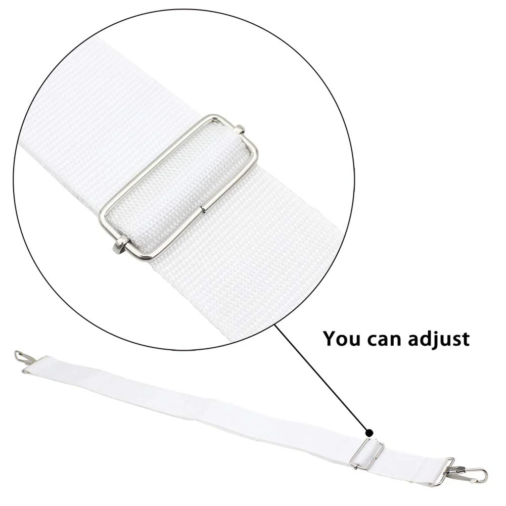 Snare Drum Strap, Adjustable Nylon Snare Drum Shoulder Sling Strap Belt Hand Drum Sling Comfort Percussion Instrument Belt, White - Image 5