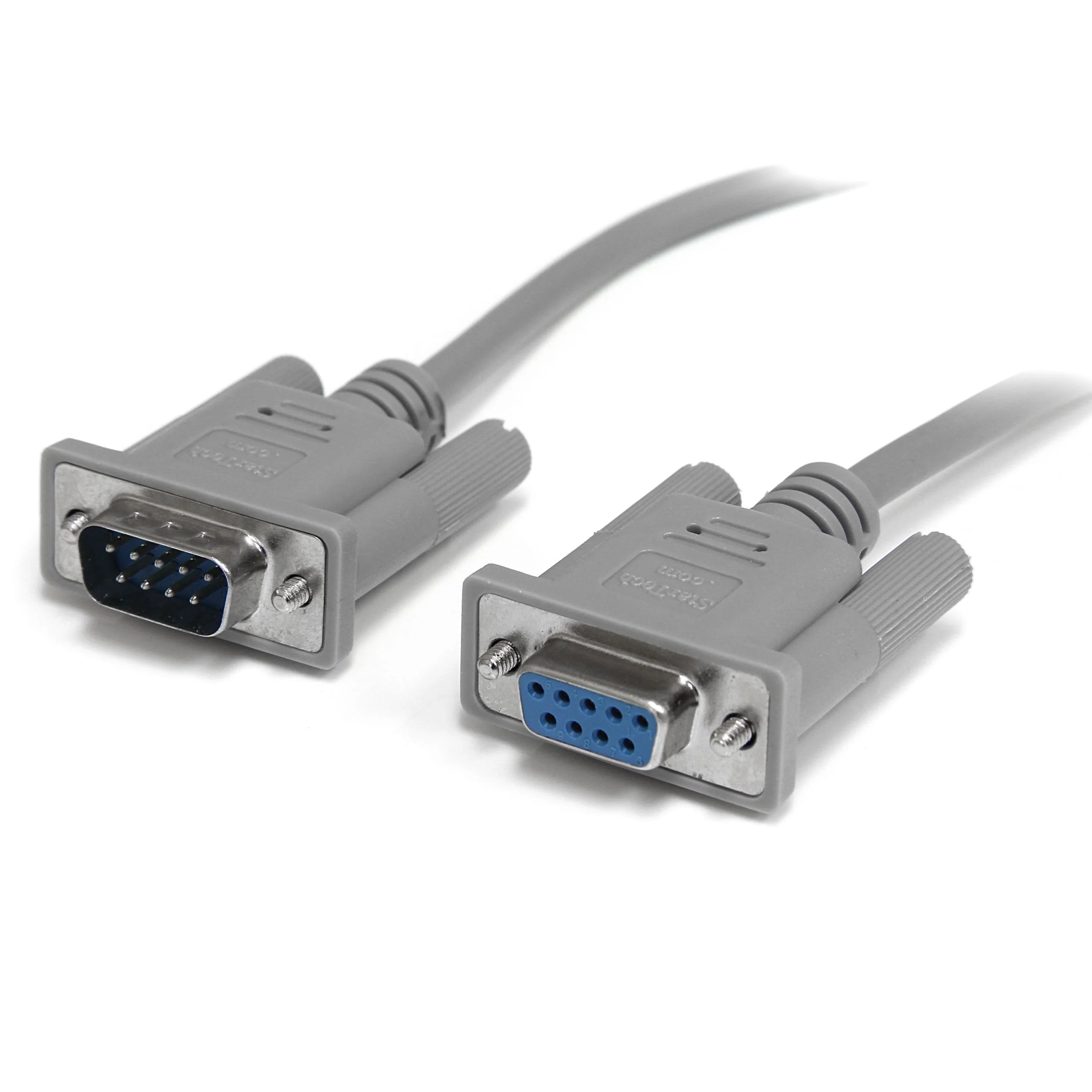 StarTech.com 10 ft DB9 RS232 Serial Null Modem Cable F/M - Null modem cable - DB-9 (M) to DB-9 (F) - 10 ft - SCNM9FM Gray