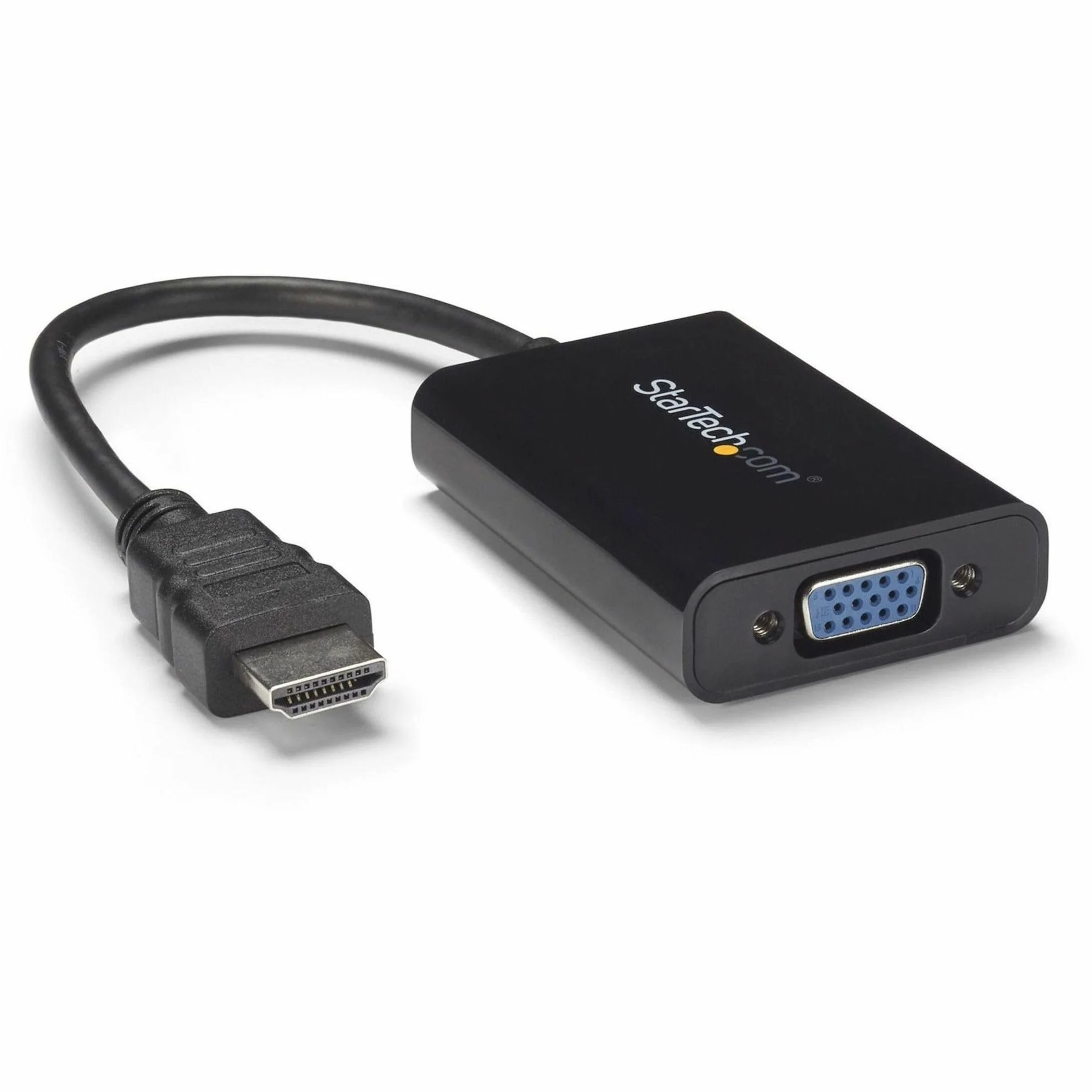 StarTech.com HDMI to VGA Adapter – 1920x1080 – HDMI Converter with Audio Output – VGA to HDMI Monitor Adapter (HD2VGAA2),Black HDMI to VGA - Compact with audio Cable