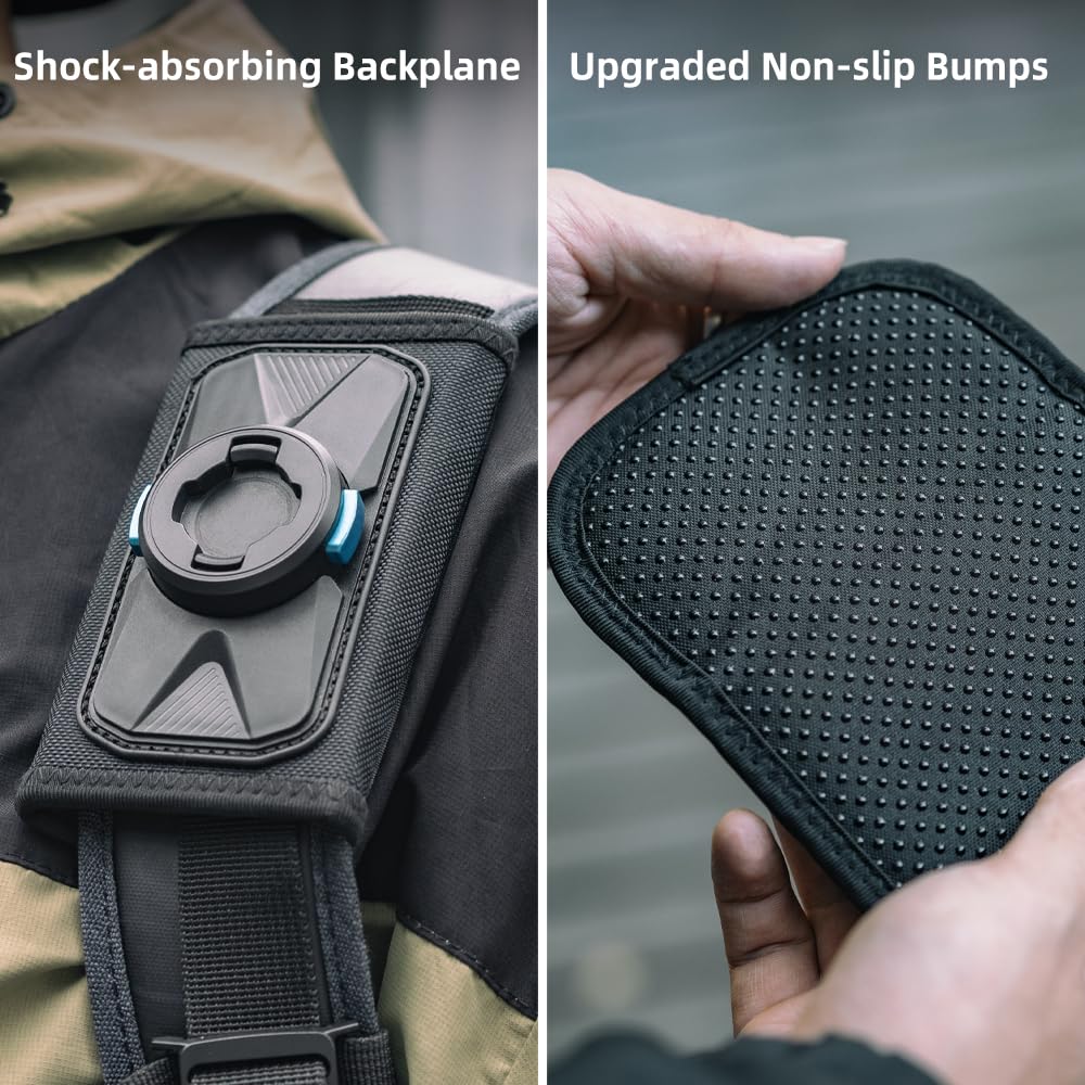 SUREWO Magnetic Quick Release Backpack Shoulder Strap Mount Bag Belt Shoulder Strap Clip Holder Compatible with Gopro Hero 12/11/10/9/8/7/(2018)/6/5 Black,DJI Osmo Action 4/3 and More - Image 7