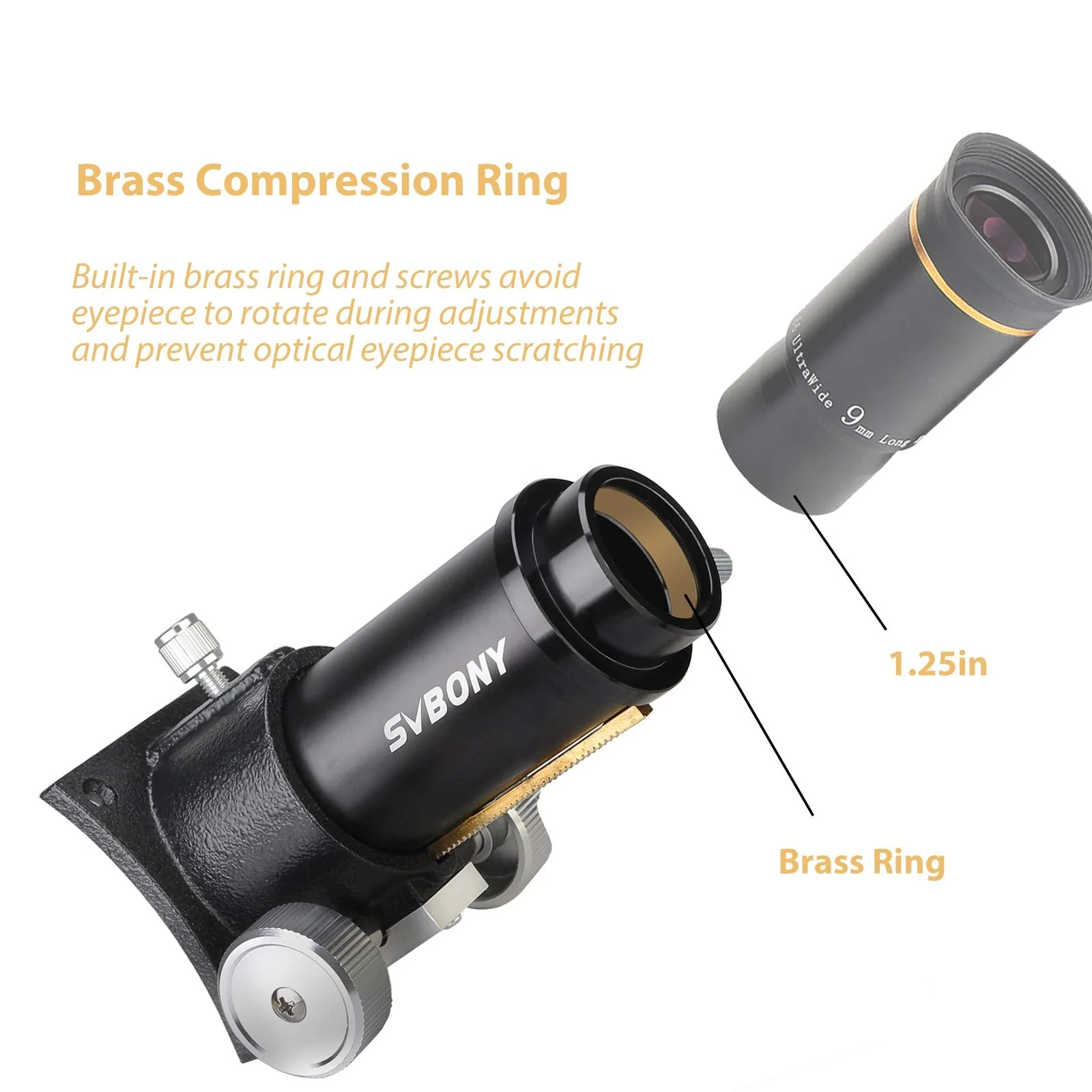 SVBONY SV181 Rack and Pinion Focuser, 1.25 inch, Newtonian Reflector Focuser for Newtonian Reflector Telescope - Image 5