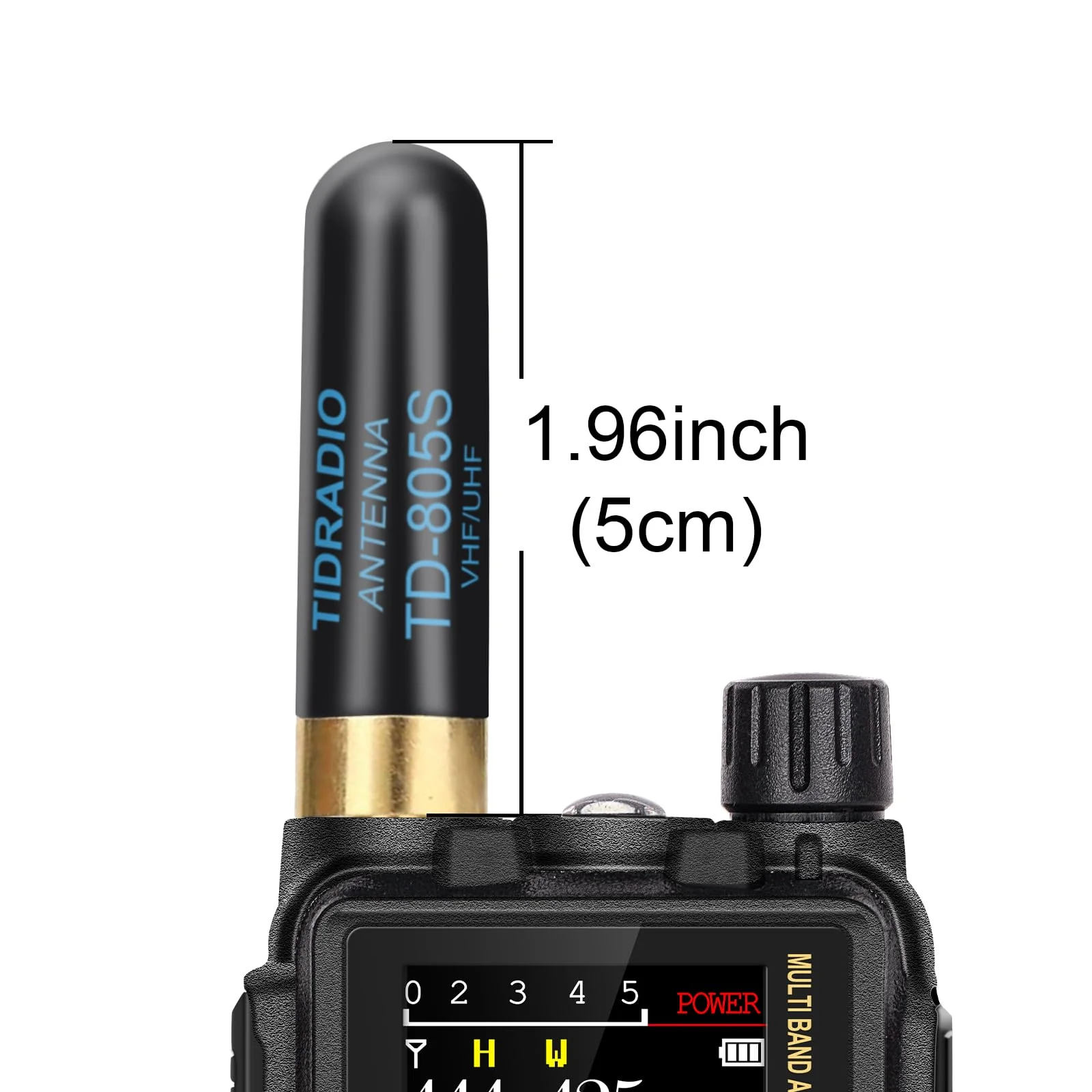 TIDRADIO TD-805S Short Antenna (2 Pack, 1.96inch) VHF/UHF Walkie Talkie Antenna 144/430Mhz Ham Radio Antenna for BaoFeng UV-5R, TD-H8, TD-H3 Ham Radios, SMA-F 2Pack (TD-805S 1.96" VHF/UHF) - Image 4