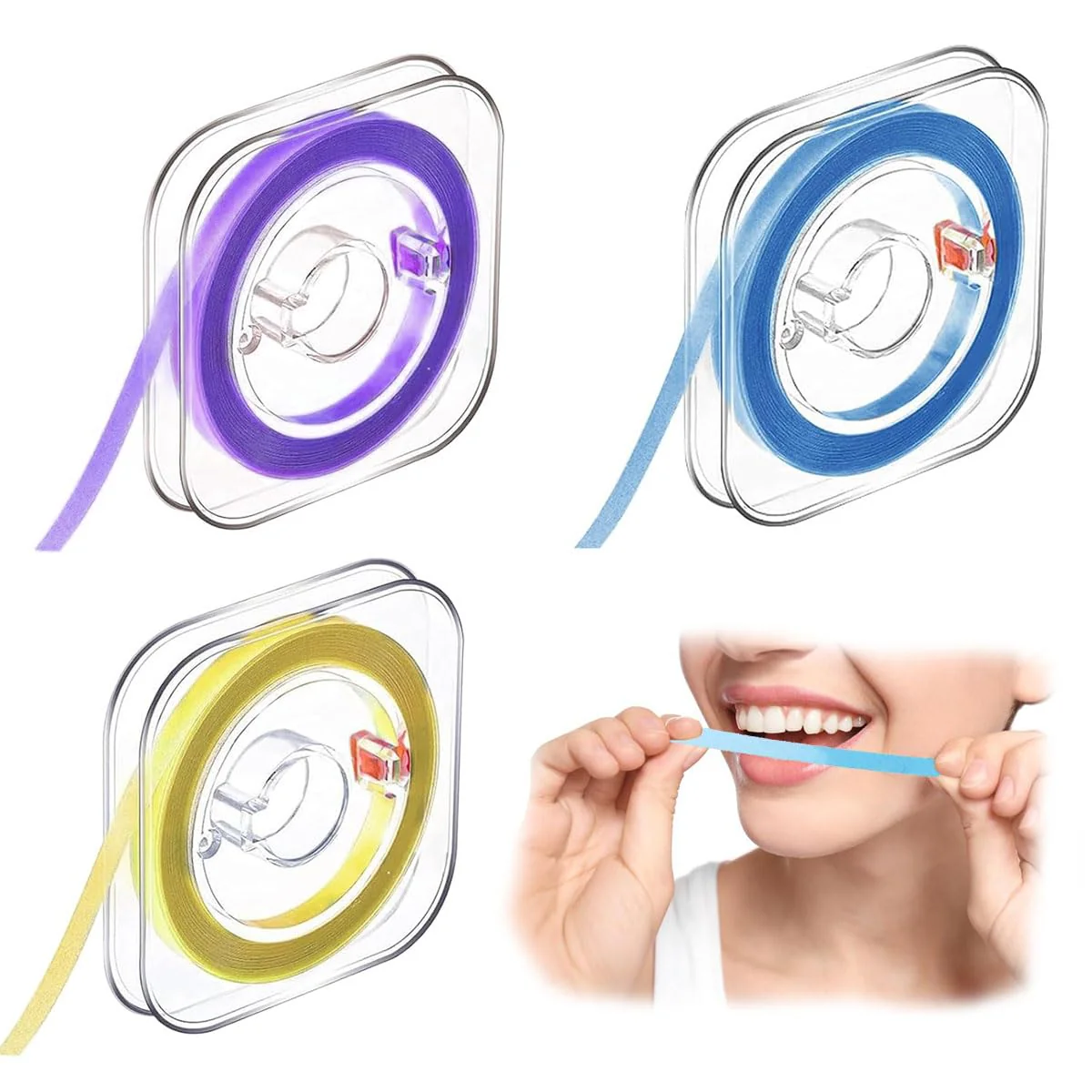 Tooth Sandpaper 3 Volumes Dental Polishing Strips Tooth Sandpaper for Spaces Tooth Belt 4 mm x 6 m Tartar Remover Human for Deep Cleaning Oral Hygiene