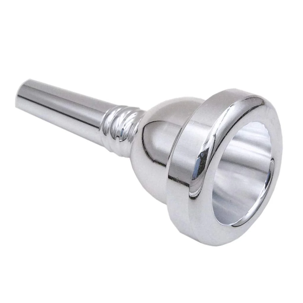 Trombone Mouthpiece,Baritone and Euphonium Mouthpiece,Silver Plated (6 1/2AL-Silver) 6 1/2AL-Silver - Image 3