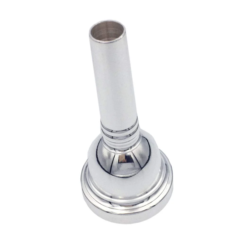 Trombone Mouthpiece,Baritone and Euphonium Mouthpiece,Silver Plated (6 1/2AL-Silver) 6 1/2AL-Silver - Image 4