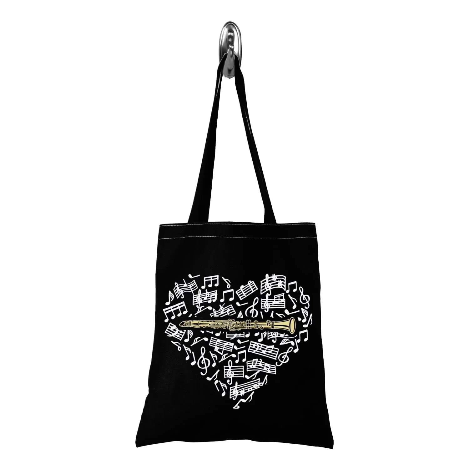 TSOTMO Clarinetist Tote Bag Music Lover Gift Music Recording Studio Gift Clarinet Gift For Women Clarinet Tote