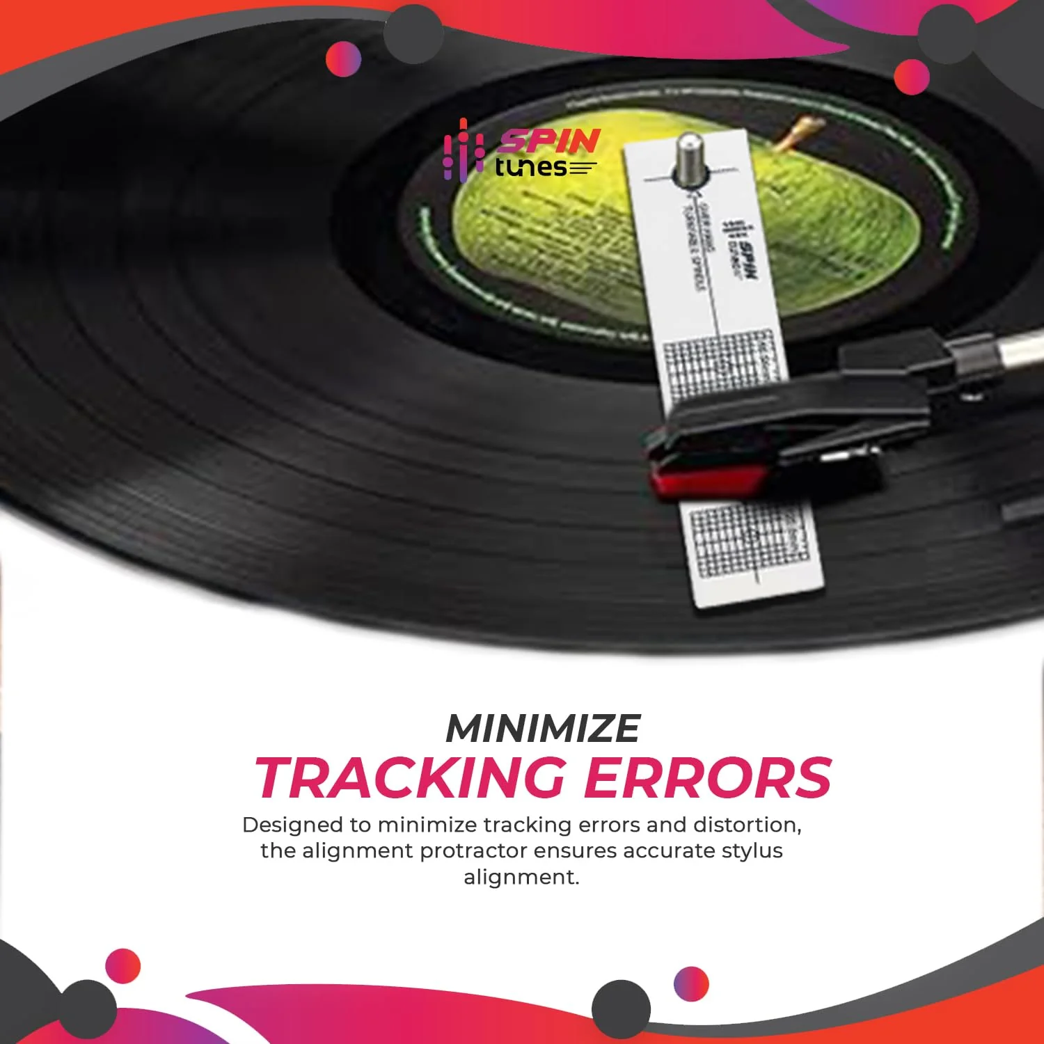 Turntable Cartridge Stylus Alignment Protractor High Visible Tool for Vinyl Record Precision Calibration- Ensure Accurate Tracking and Sound Quality Cartridge Alignment Protector - Image 4