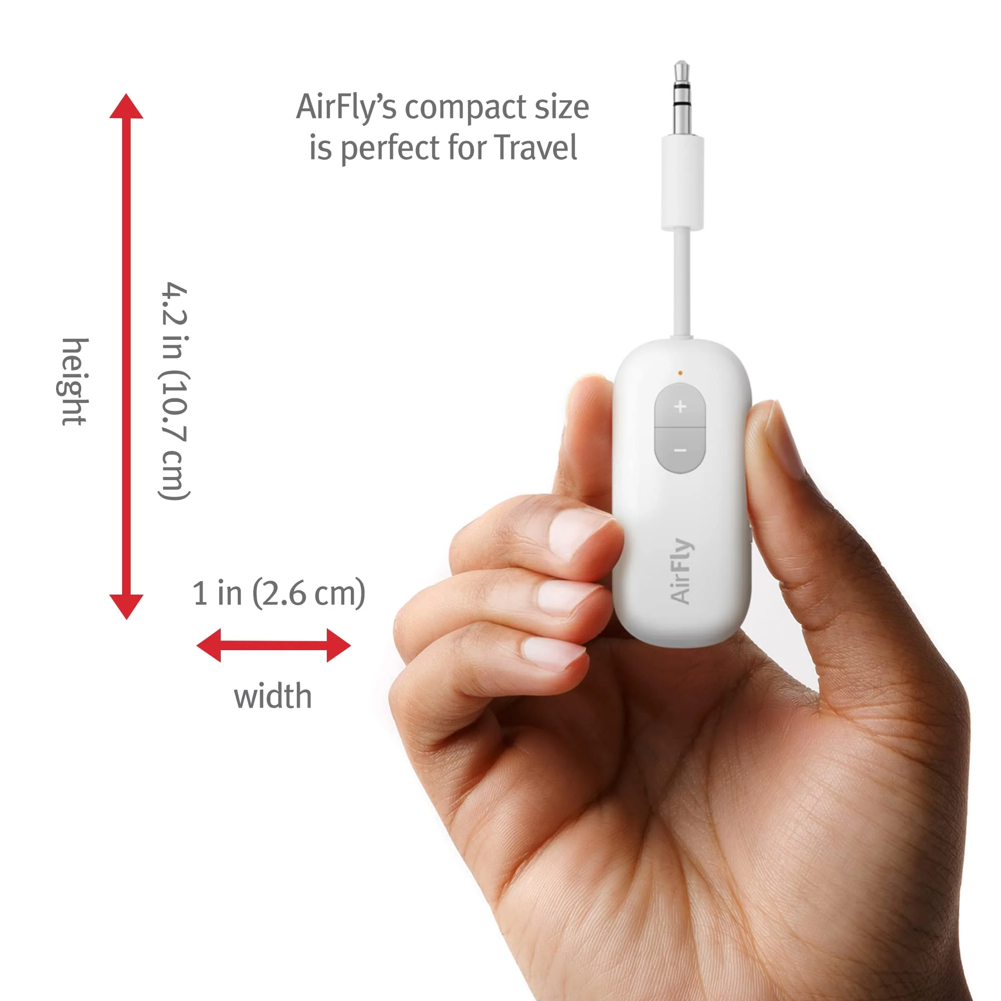 Twelve South AirFly SE, Bluetooth Wireless Audio Transmitter for AirPods/Wireless or Noise-Cancelling Headphones; Use with Any 3.5 mm Audio Jack on Airplanes, Gym Equipment or iPad/Tablets (Black) Black - Image 3