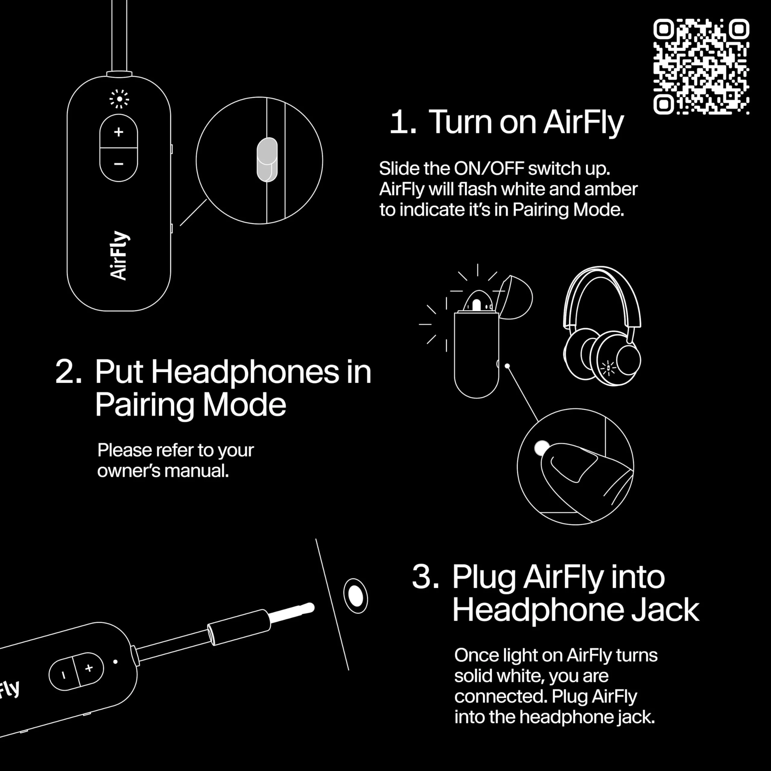 Twelve South AirFly SE, Bluetooth Wireless Audio Transmitter for AirPods/Wireless or Noise-Cancelling Headphones; Use with Any 3.5 mm Audio Jack on Airplanes, Gym Equipment or iPad/Tablets (Black) Black - Image 9