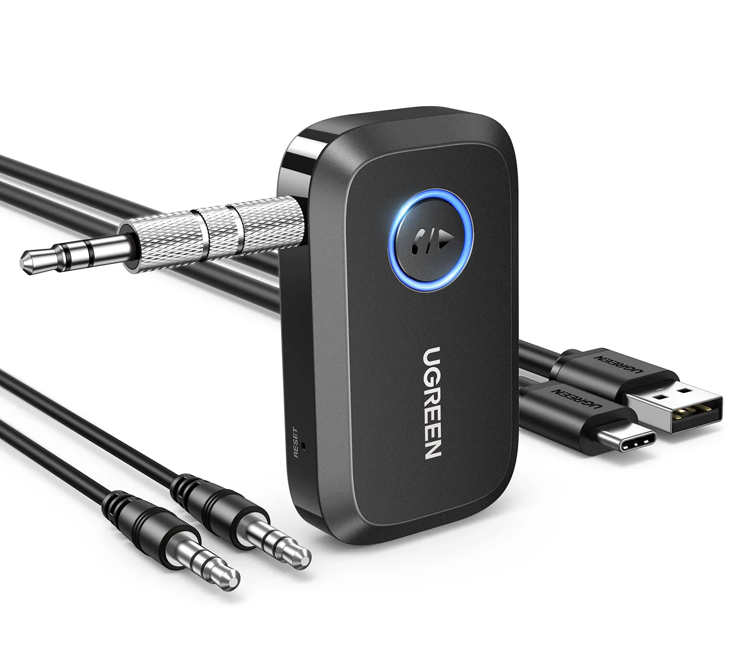 UGREEN 5.3 Aux Bluetooth Adapter for Car, [Greater Connection] Bluetooth Aux Adapter for Car, Bluetooth aux for Wireless Audio Receiver for Home Stereo/Wired Speaker, 15H Battery Life Black - Image 11