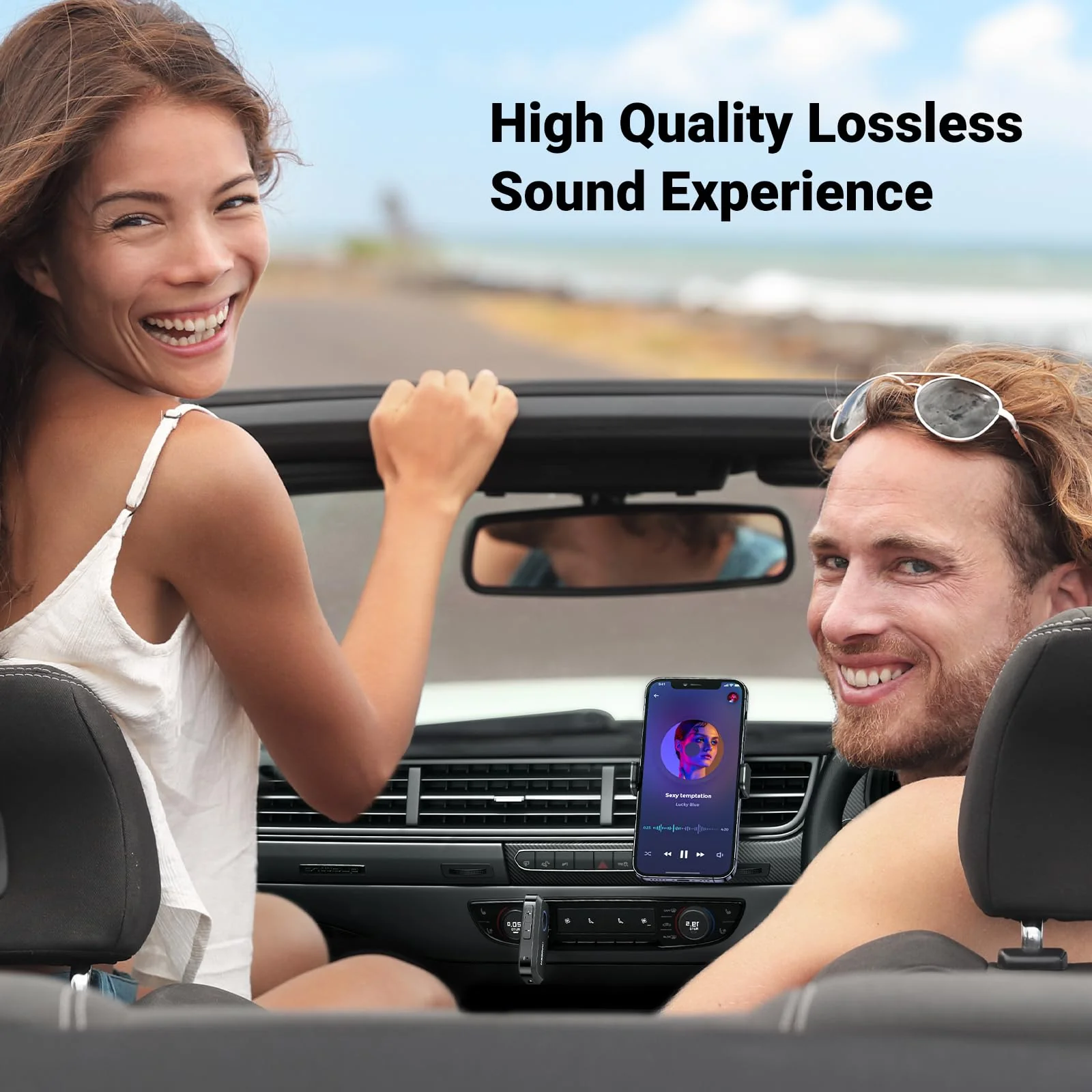 UGREEN 5.3 Aux Bluetooth Adapter for Car, [Greater Connection] Bluetooth Aux Adapter for Car, Bluetooth aux for Wireless Audio Receiver for Home Stereo/Wired Speaker, 15H Battery Life Black - Image 3