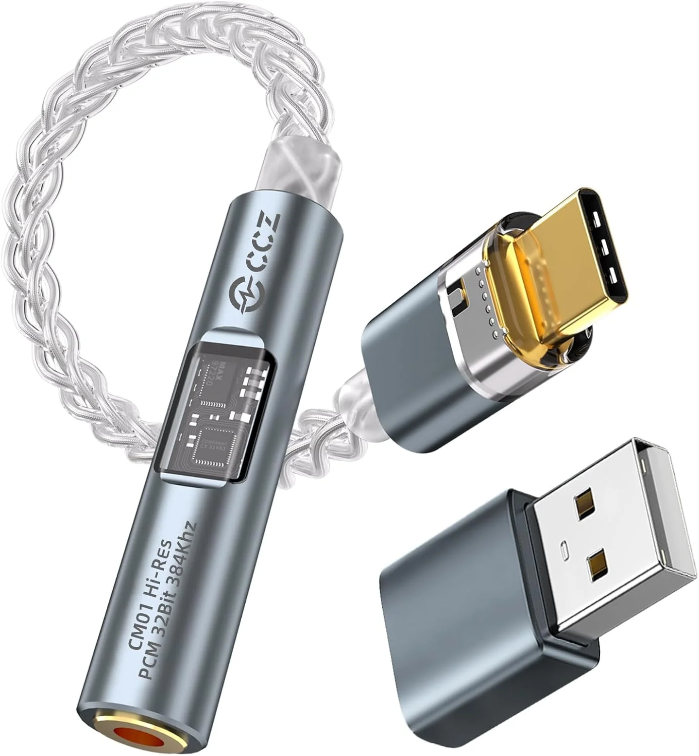 USB C to 3.5mm Audio Adapter DAC Amplifier CX31993 Chip & MAX97220 High-Performance Audio Amp for Headphones, 70mW Output, JCALLY JM6 PRO 2 AUX Dongle for iPhone, Android, PC