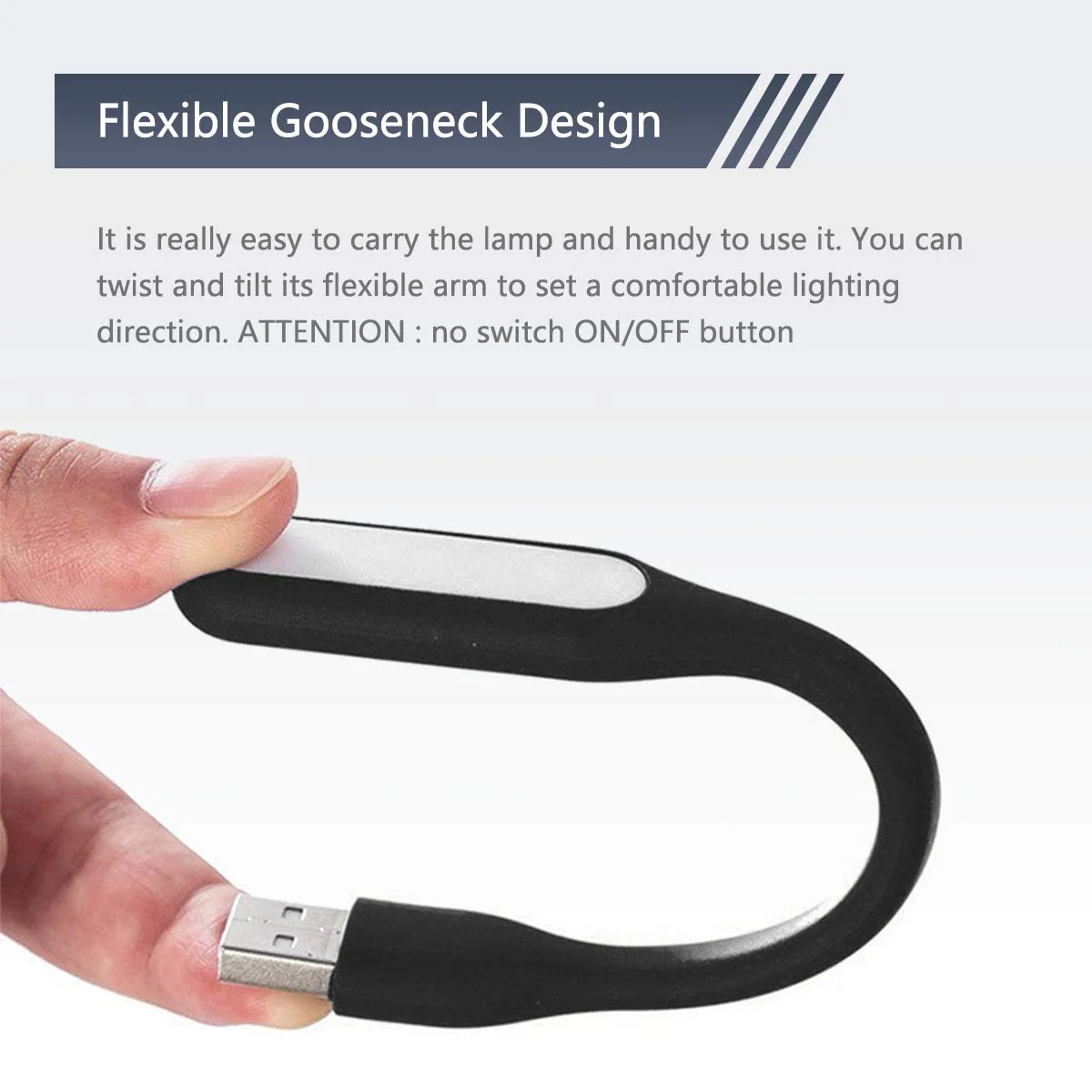 USB LED Light Lamp for Power Bank, Portable Eye Care Mini Night Light with Flexible Arm, USB Gooseneck Reading Lamps Book Light,Compatible for Desktop, Notebook Laptop (10-White) 10PCS-White - Image 5