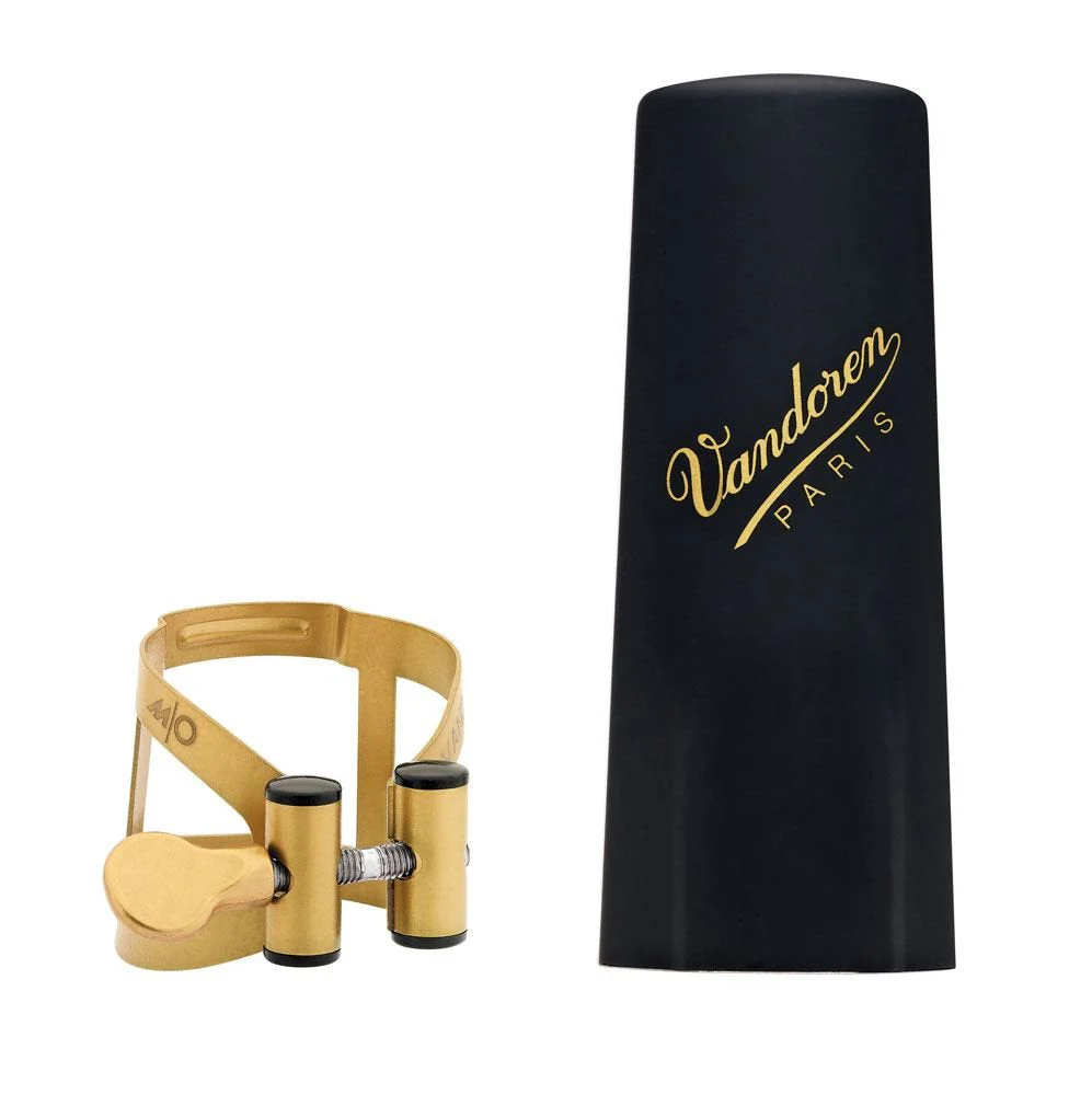 Vandoren LC590AP M/O Ligature and Plastic Cap for Baritone Saxophone; Aged Gold Finish - Image 2