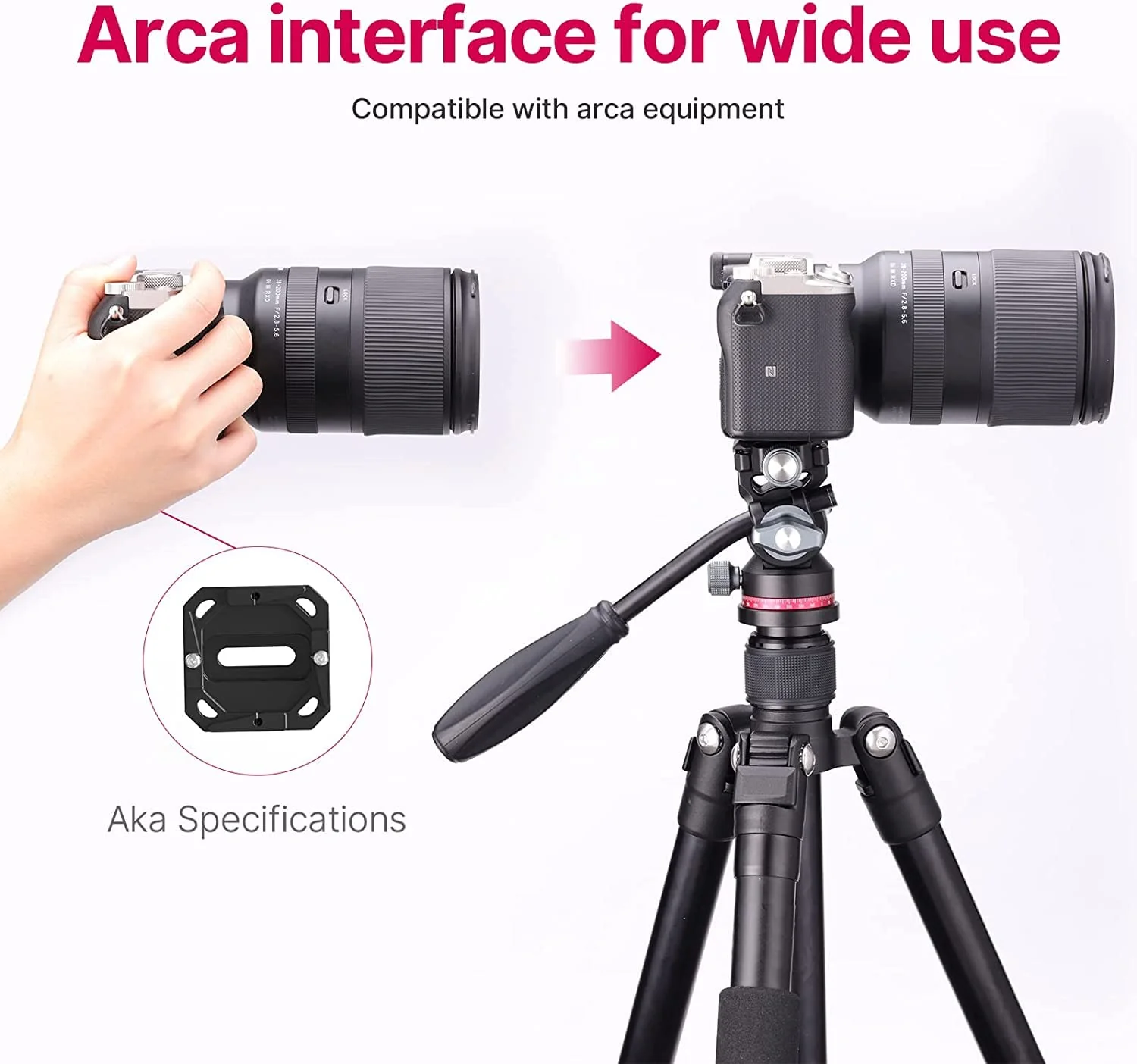 Video Fluid Head for Camera Tripod - ULANZI U-190 Mini Pan Tilt Head Small Panoramic Ball Head with Arca Swiss Quick Release Plate Lightweight Filming Equipment for Compact Camera Load up to 6.6lb/3kg - Image 6