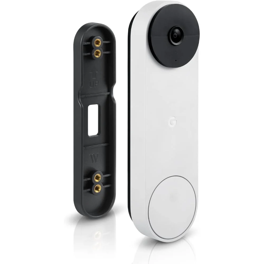 Wasserstein No-Drill Mount Compatible with Google Nest Doorbell (Battery) - Avoid Drilling and Protect Your Walls