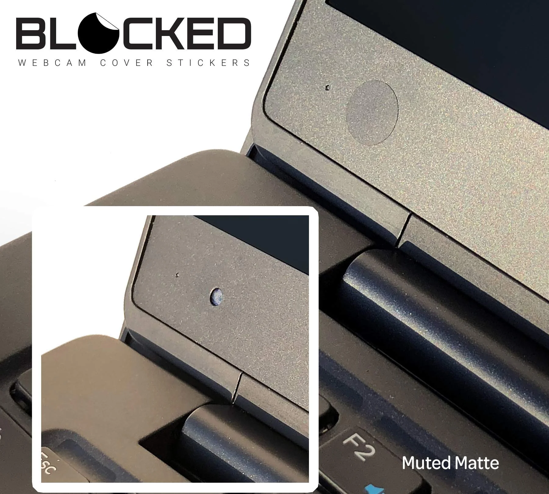 Webcam/Camera Vinyl Covers | 95 Low-Tack Restickable Webcam Sticker | 5-Sizes | Black 95-Pack (Muted Matte) Black 95-pack | Muted Matte - Image 3