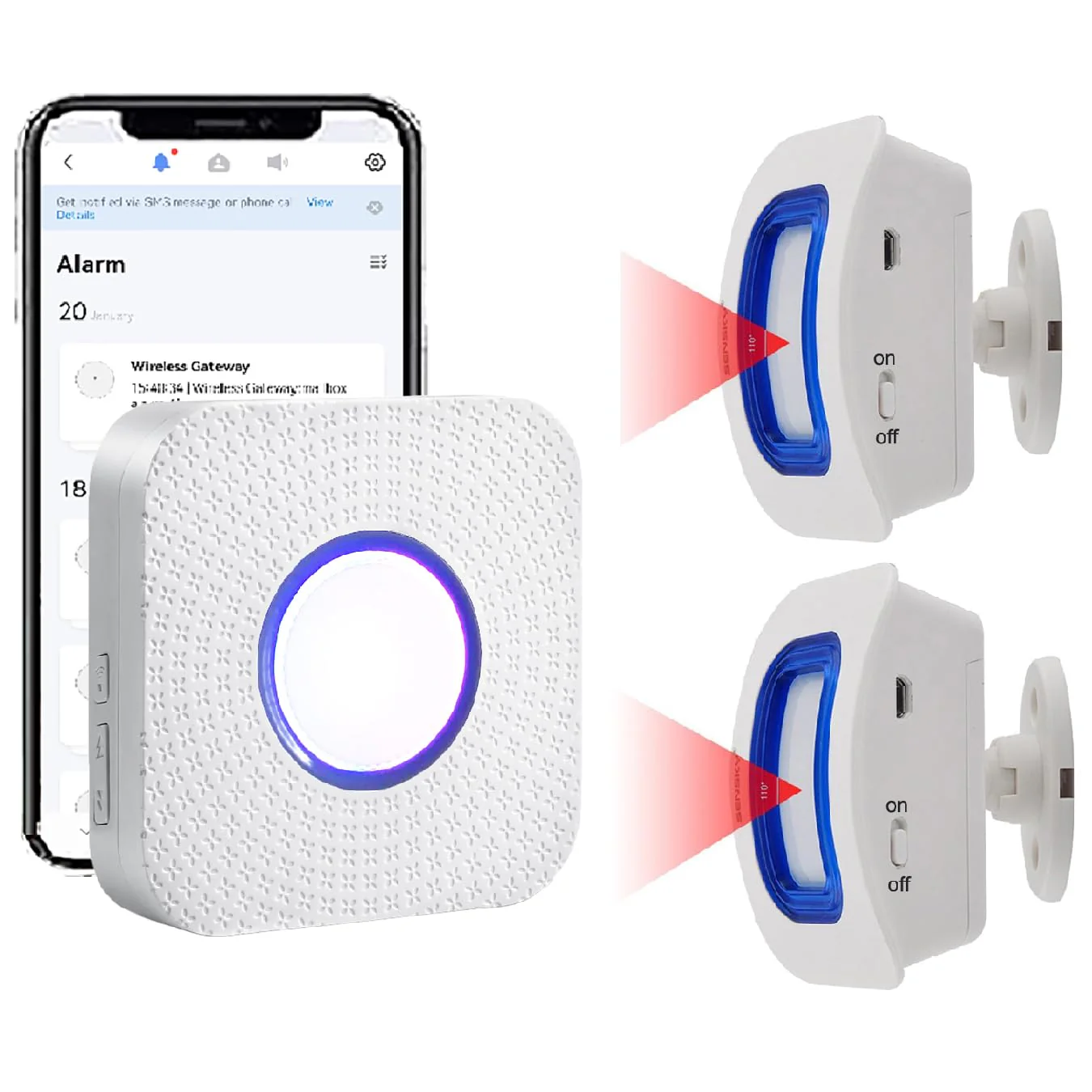 WiFi Bed Sensor Alarm and Fall Prevention for Elderly/Dementia and More,Caregiver Pager Motion Sensor Alarm with Phone APP, Bed Alarm for Elderly Adults Wireless WiFi